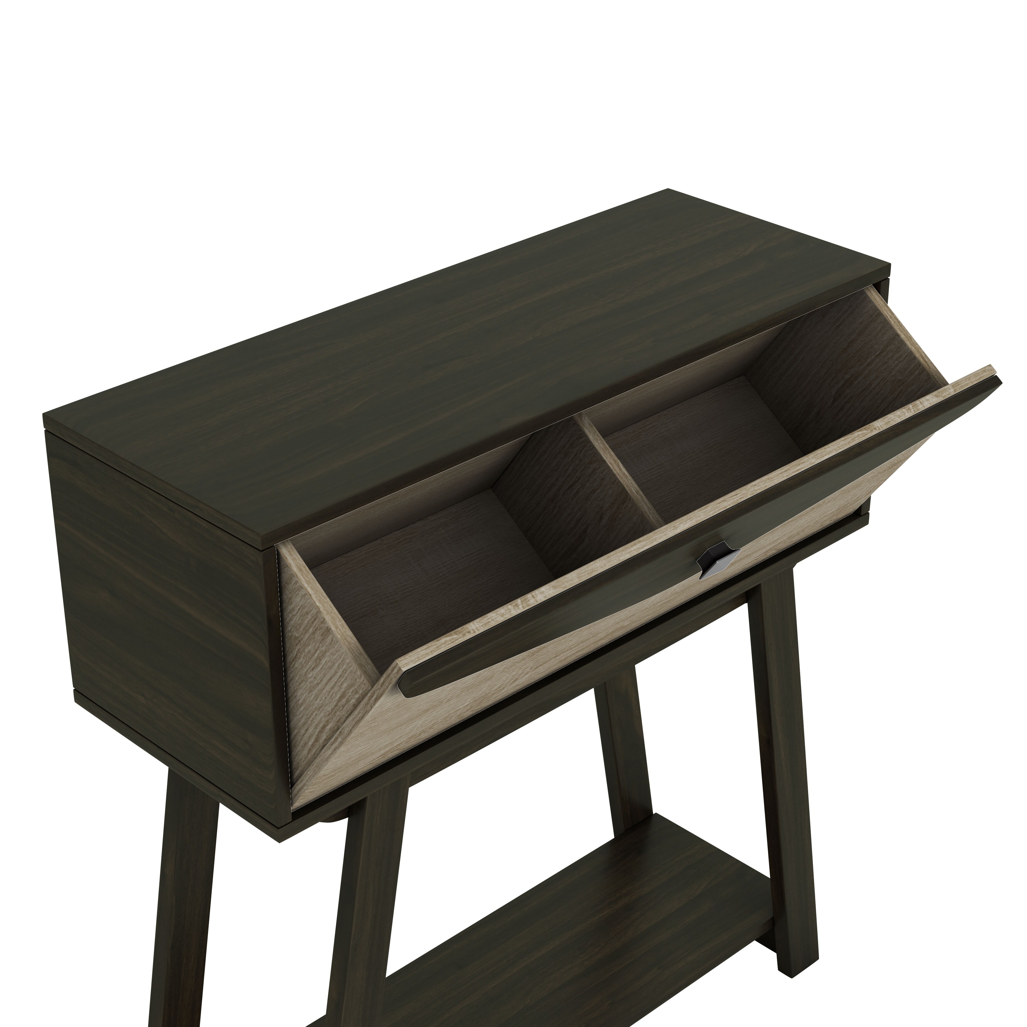 Denhour DH BASIC Modern 32-inch 1-shelf 1-drawer Console Table by  Wenge Wenge Finish