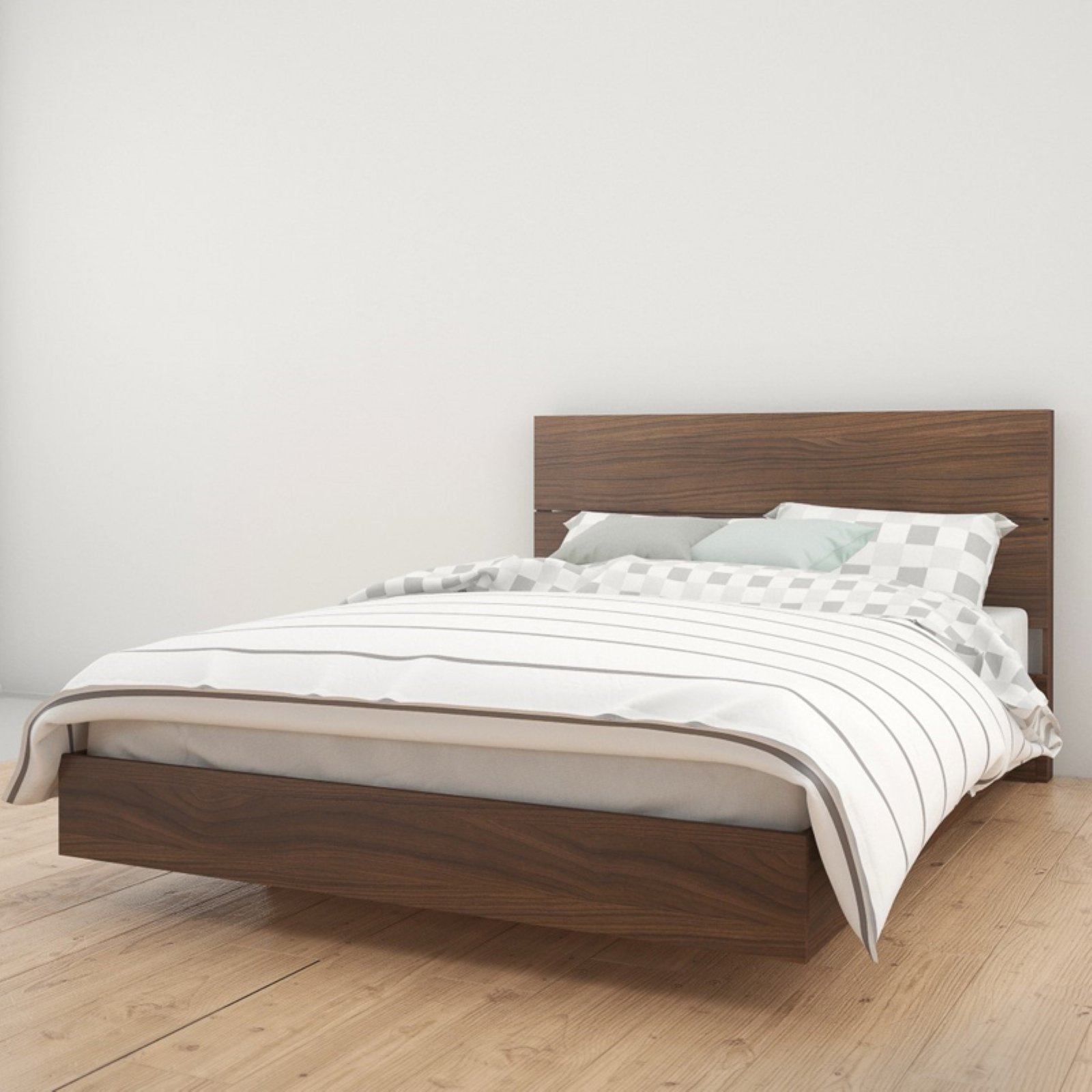Nexera Alibi Platform Bed with Optional Modern Headboard