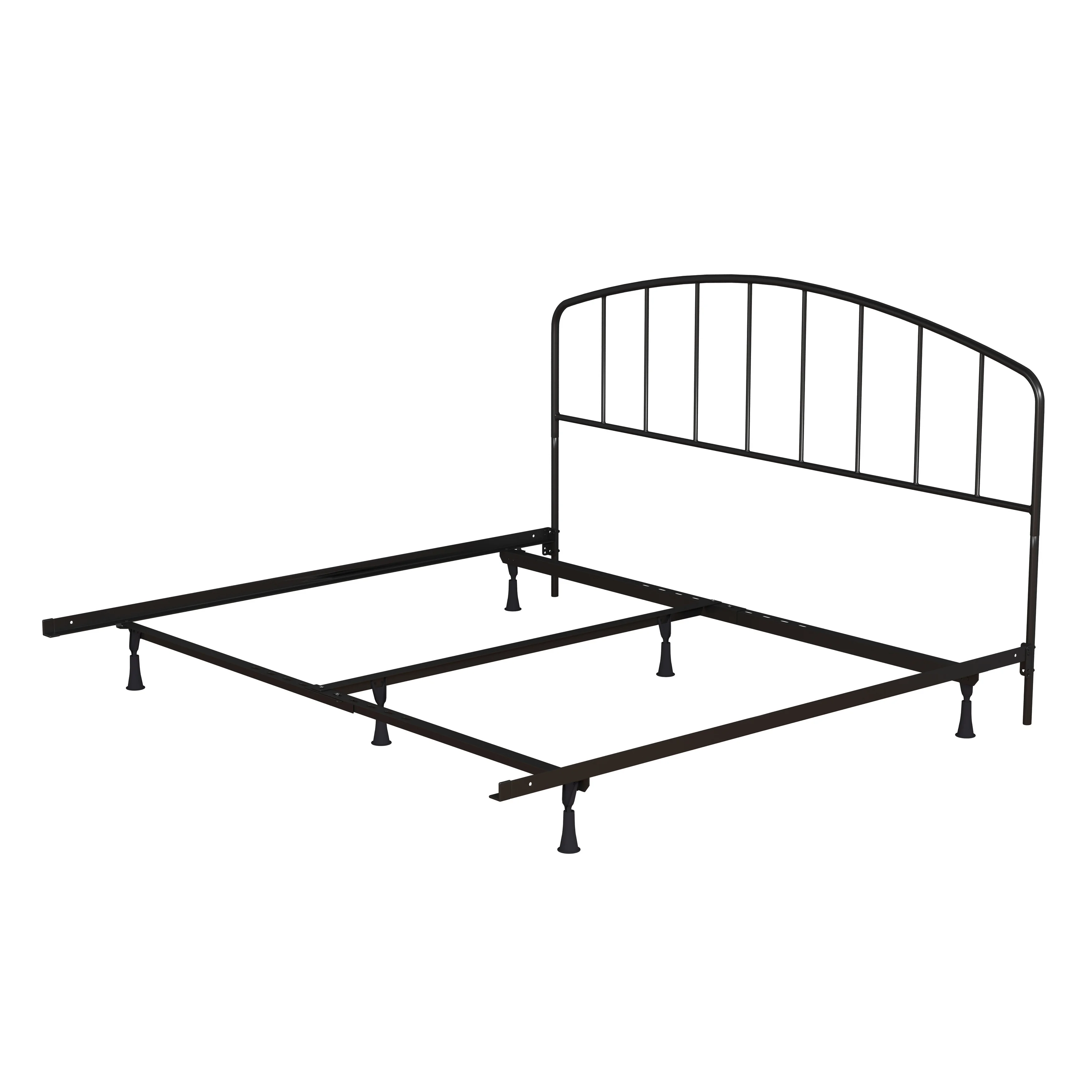 Carbon Loft  Cronkite Black Metal Arched Spindle Headboard w/ Bed Frame King