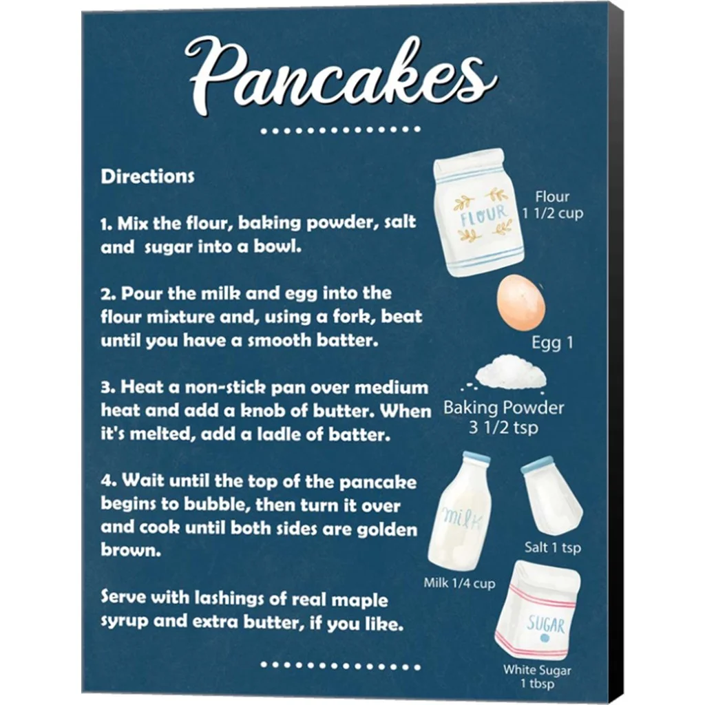 Great Art Now Pancakes by Kimberly Allen, Canvas Wall Art, 12W x 16H