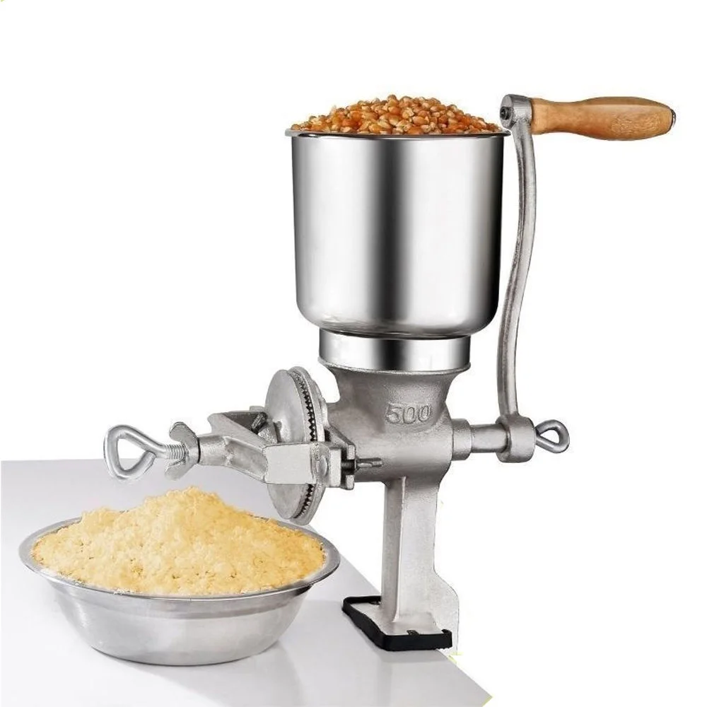 UBesGoo Manual Hand Grain Grinder Mill for Corn Wheat Grain Grinder Cast Iron Multigrain Soybeans Shelled Nuts Commercial Home Use