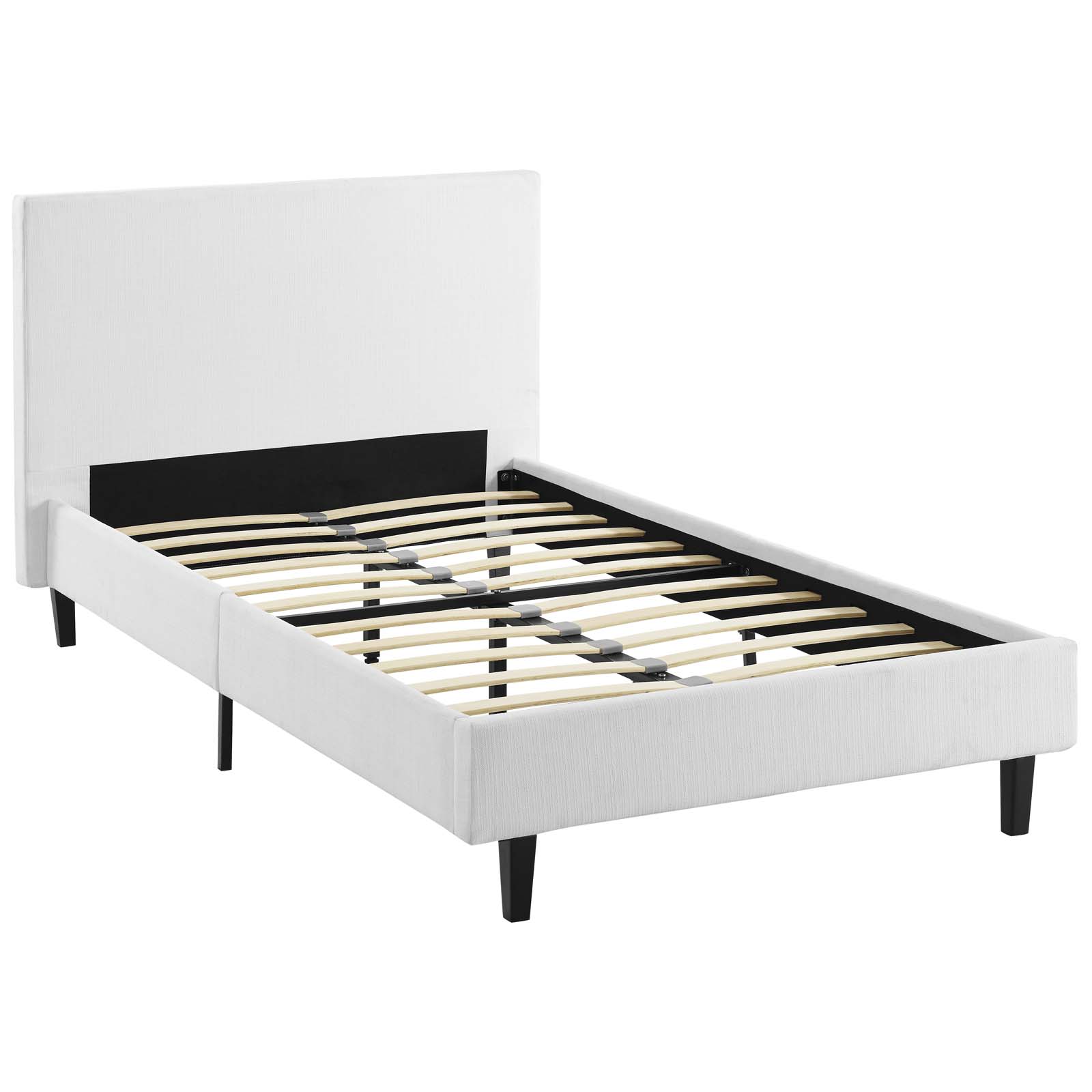 Modway Anya Twin Fabric Bed in White