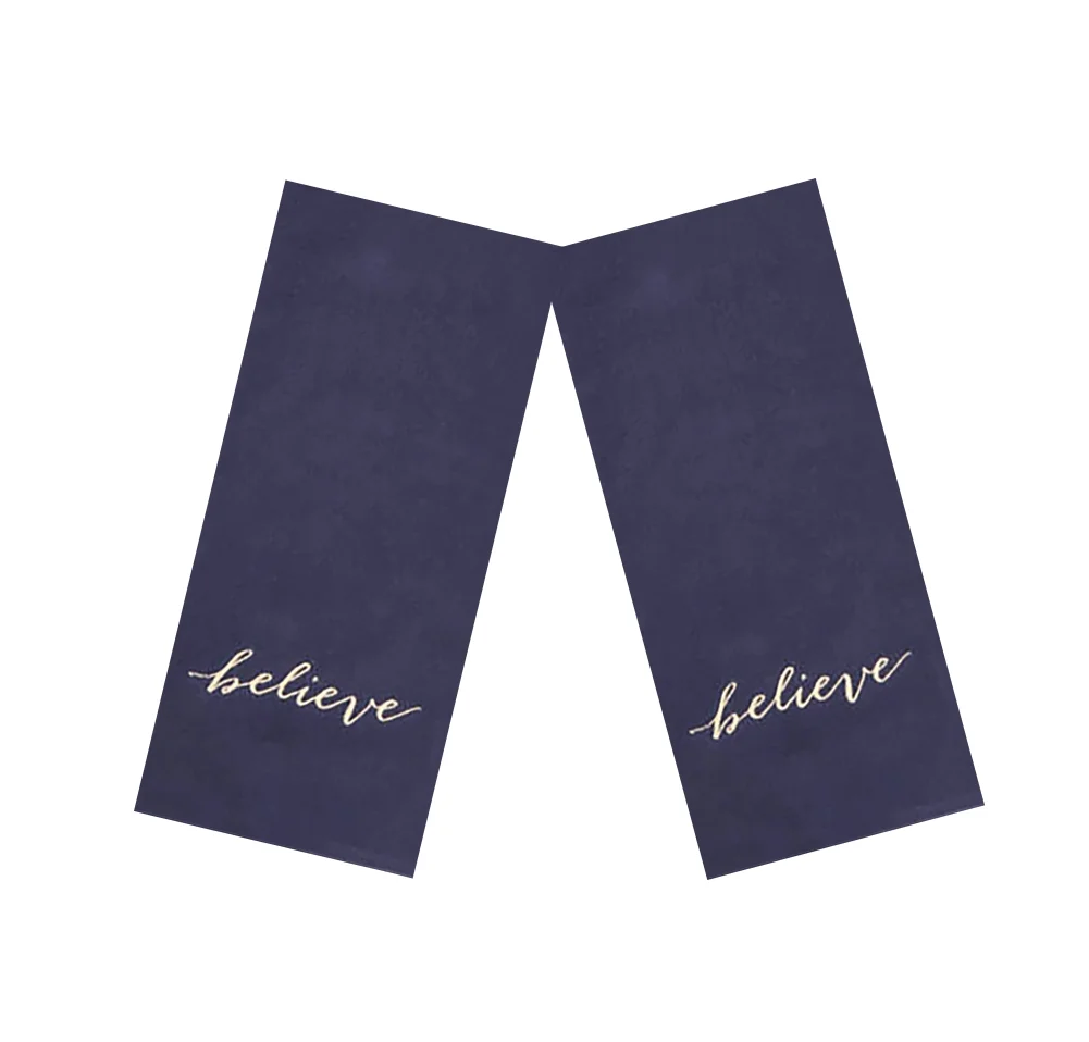 Broyhill Believe Christmas Kitchen Towel 2-Pack Navy Blue, Absorbent Cotton Terry Towels 15 x 25 inches