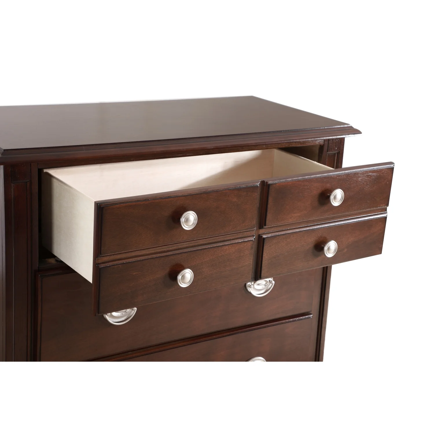 Glory Furniture Summit 5 Drawer Chest in Cappuccino