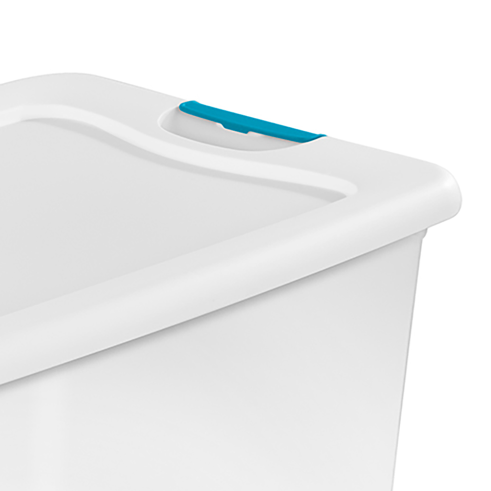 Sterilite 64 qt Clear/Red Latching Storage Box 13.5 in. H X 23.75 in. W X 16 in. D