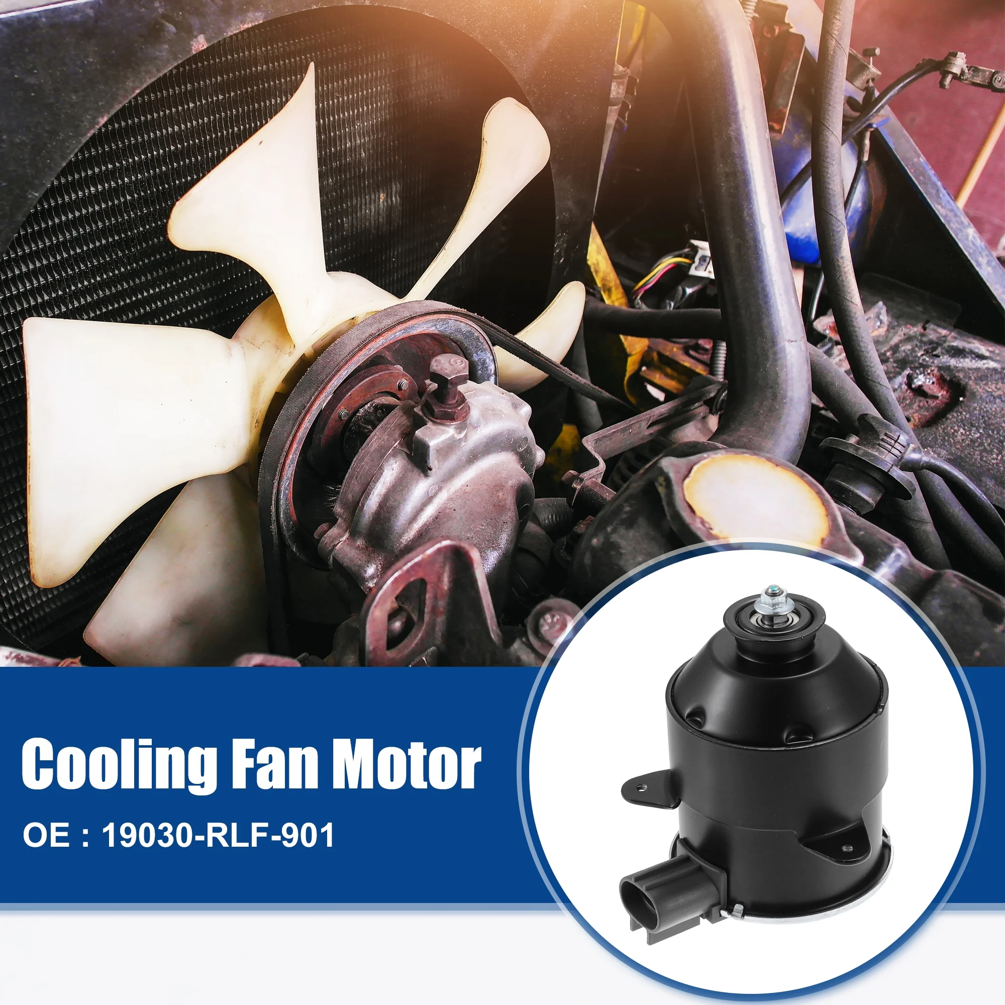 Unique Bargains A/C Condenser Radiator Cooling Fan Motor Fit for Honda Odyssey 1Pcs Black Silver Tone