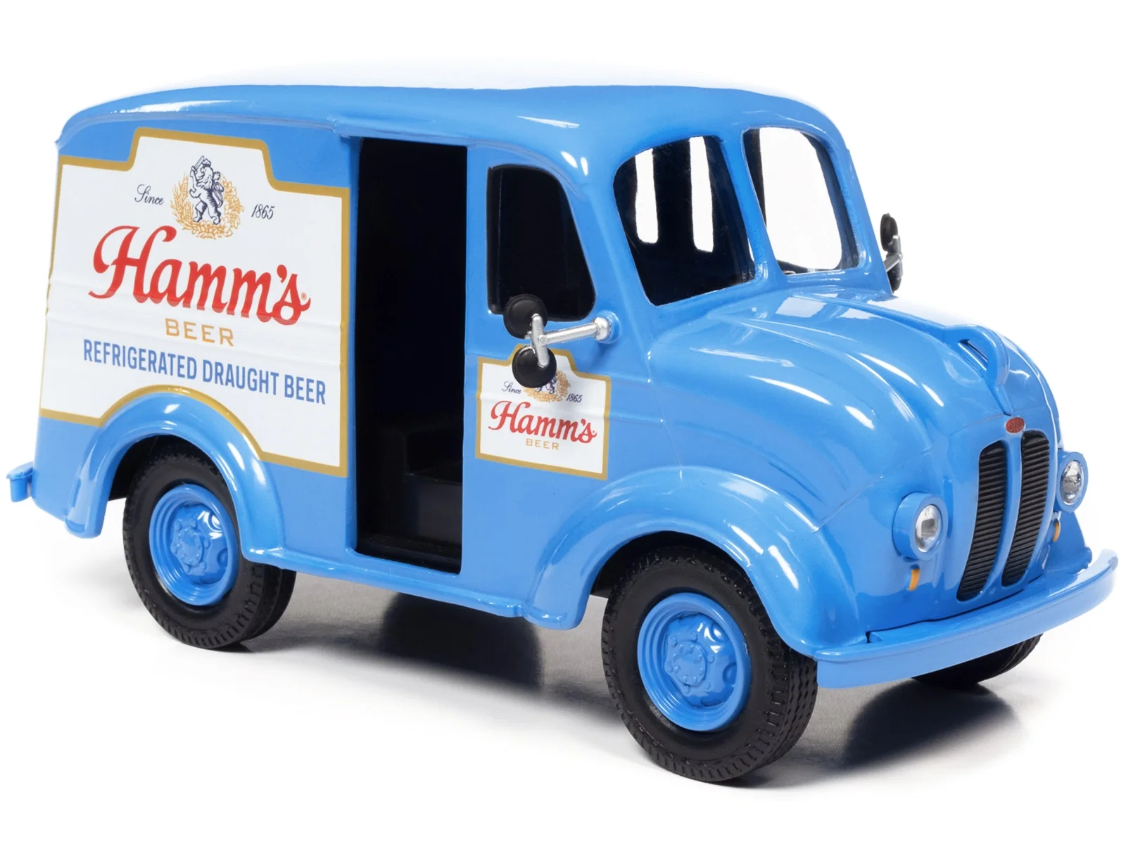 Diecast Dropshipper AW24013 1-24 Scale 1950 Divco Delivery Truck Hamm Beer Diecast Model Car, Blue