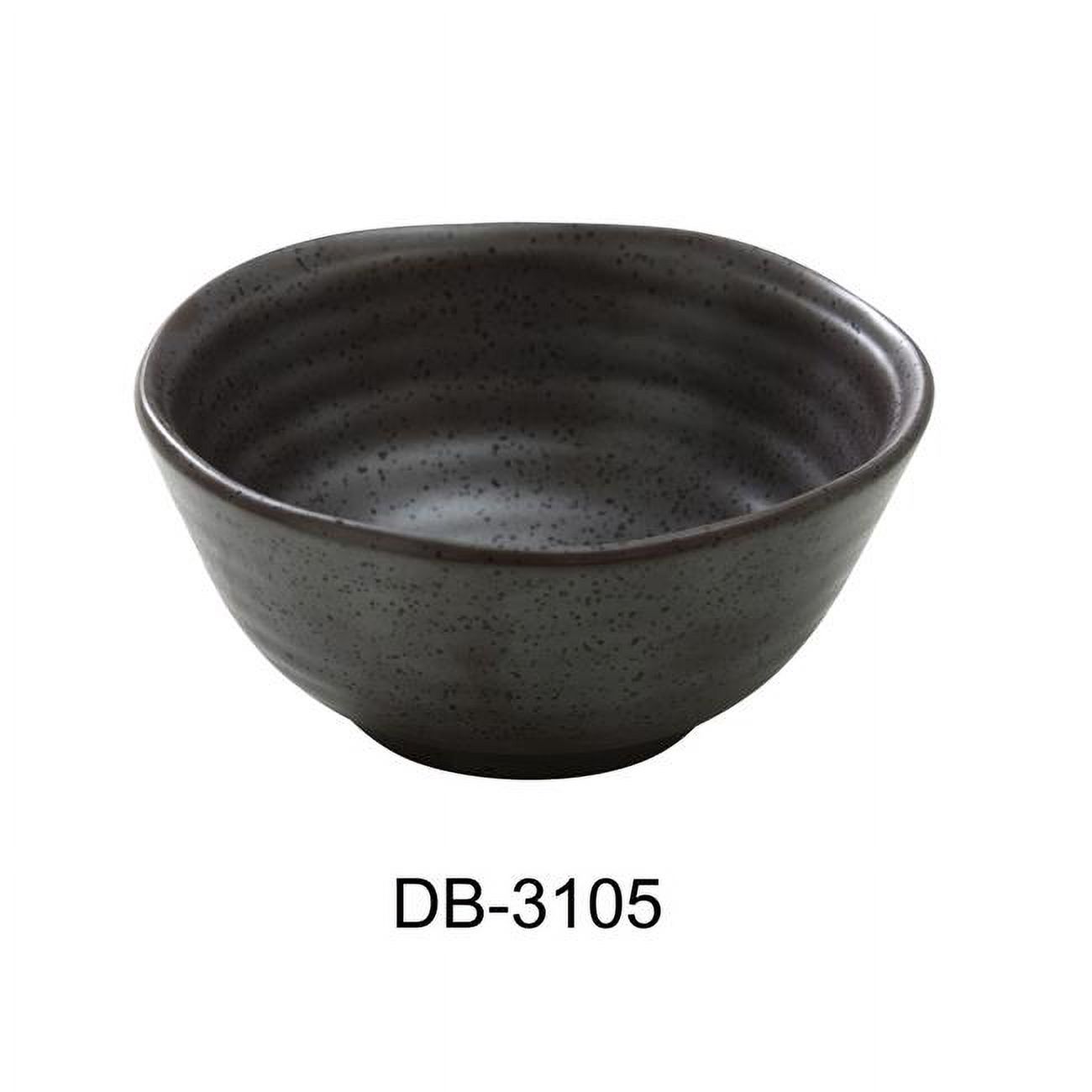 Yanco DB-3105 2 x 4.75 in. Diamond Black Miso China Soup Bowl, Matte Black Glaze - 8 oz - Pack of 36