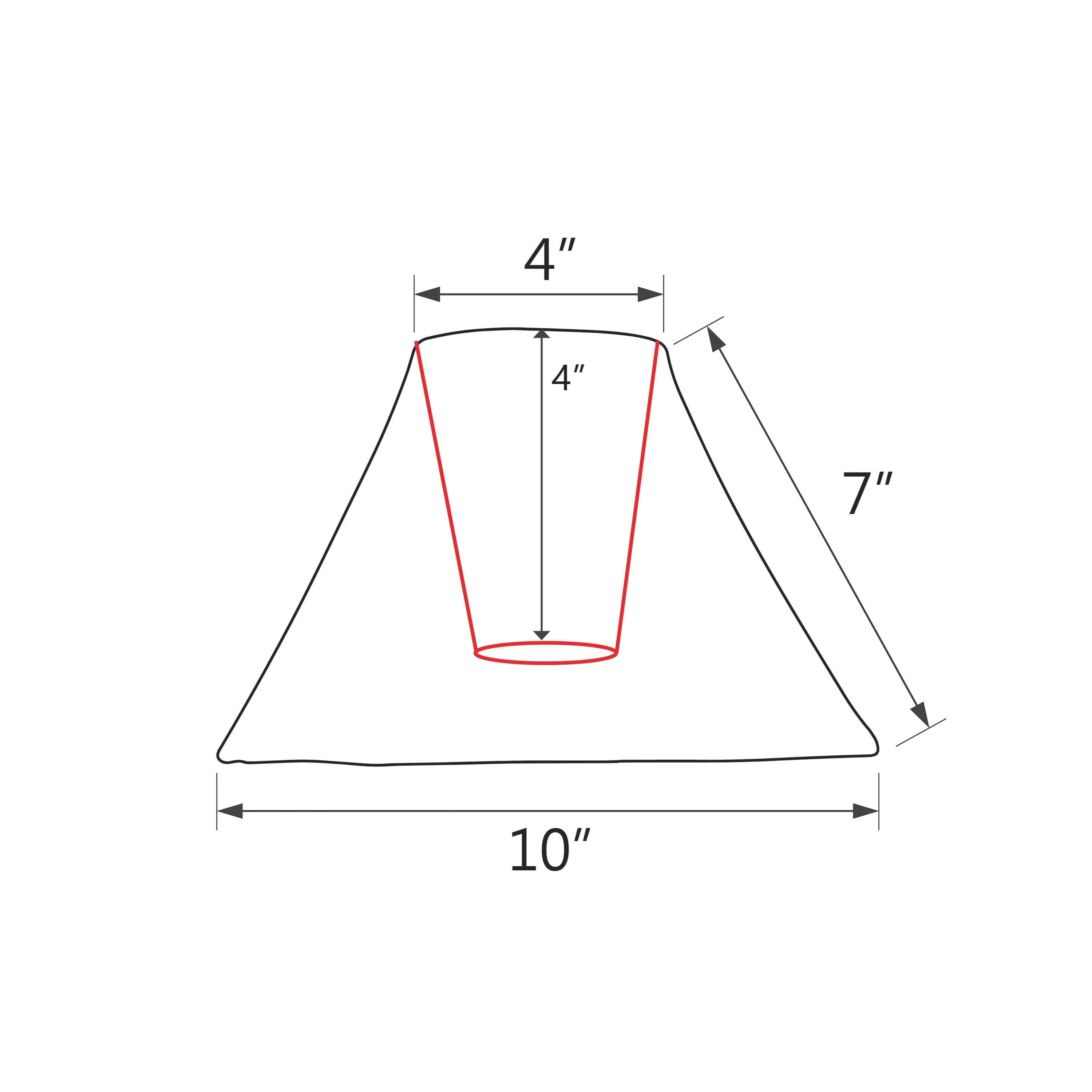 Aspen Creative 58027 Transitional Bell Shape UNO Construction Lamp Shade in Off White, 10