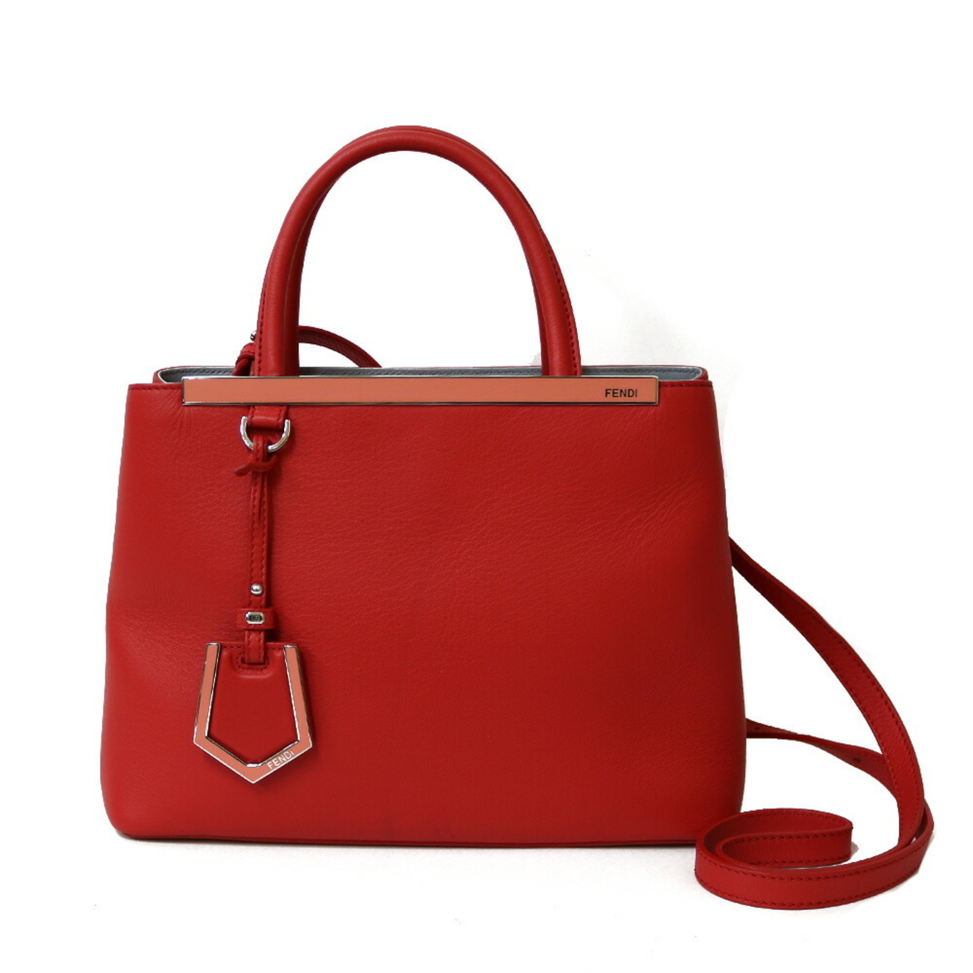 Pre-Owned FENDI Shoulder Bag Toujour Red Women's Leather (Good)