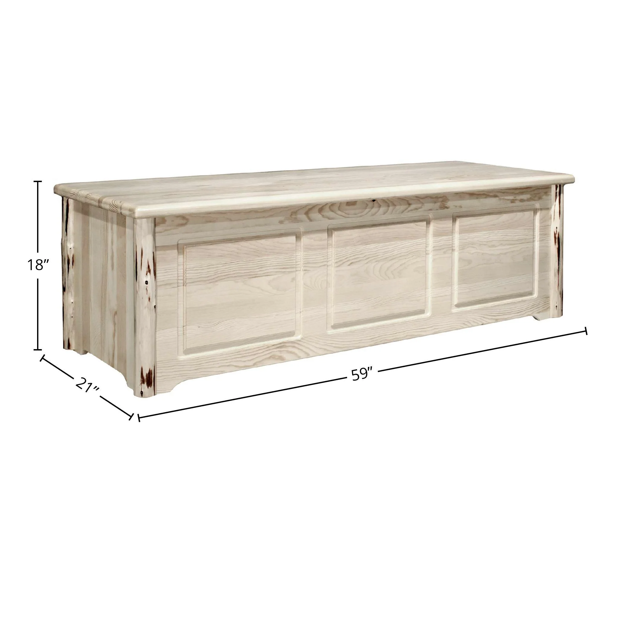 Montana Collection Blanket Chest, Clear Lacquer Finish