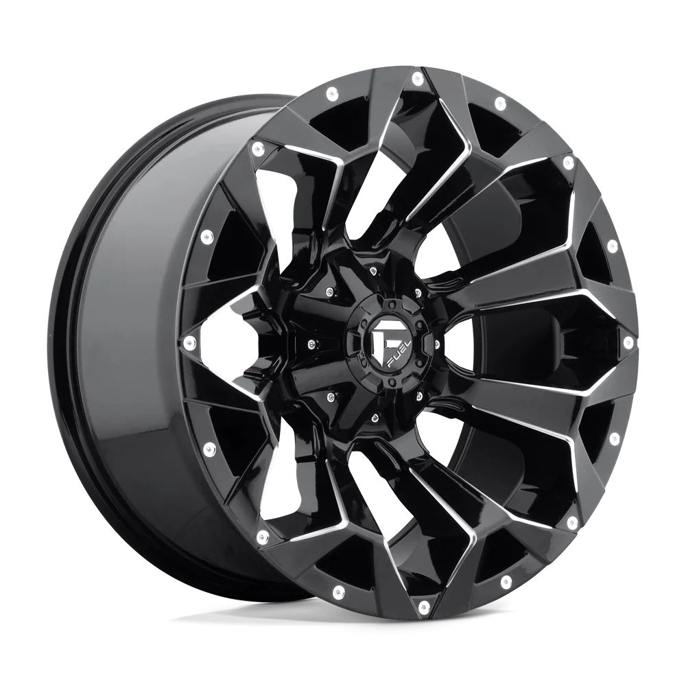 Fuel 1Pc D576 Assault 20X9 8X170 1Et 106.1Cb Gloss Black Milled Wheel