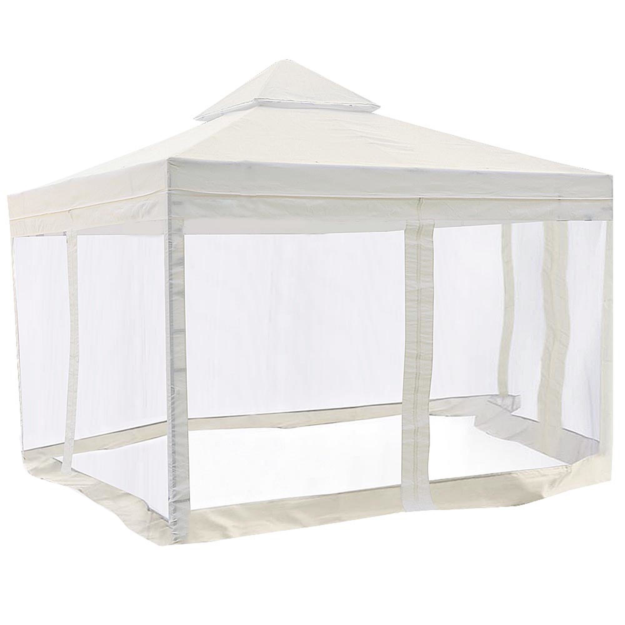 UV30+ Ivory Tent Top with Side Netting - 1 pack - Ivory - 11.56 - Upgrade your gazebo with ultimate protection and ventilation!