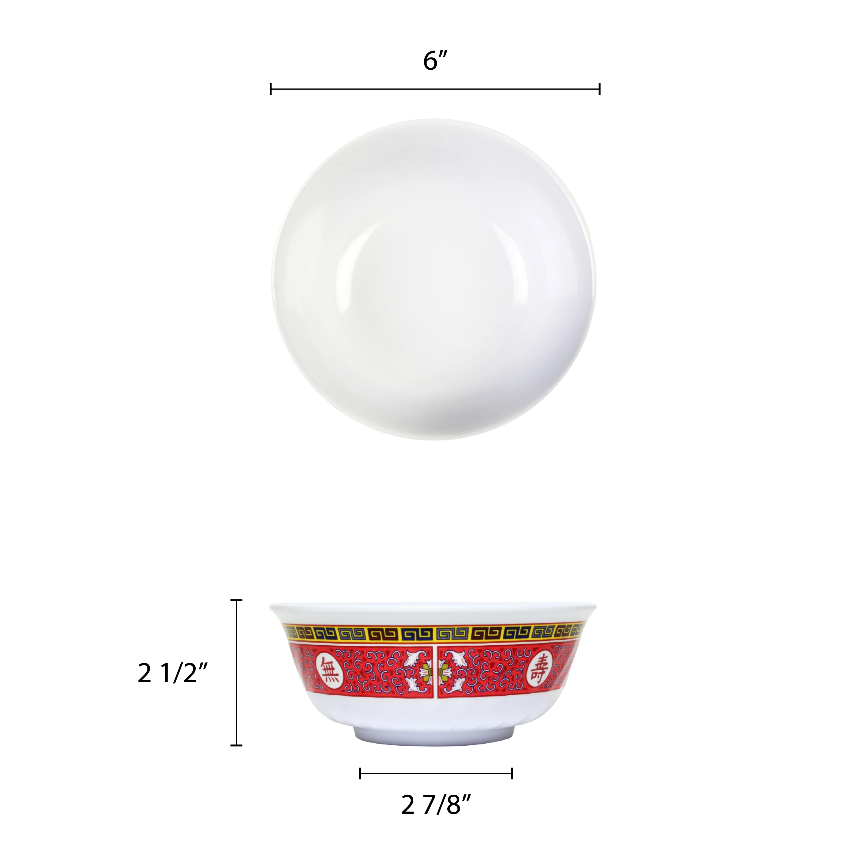 Excellante Longevity Melamine Dinnerware Collection 21 oz., 6