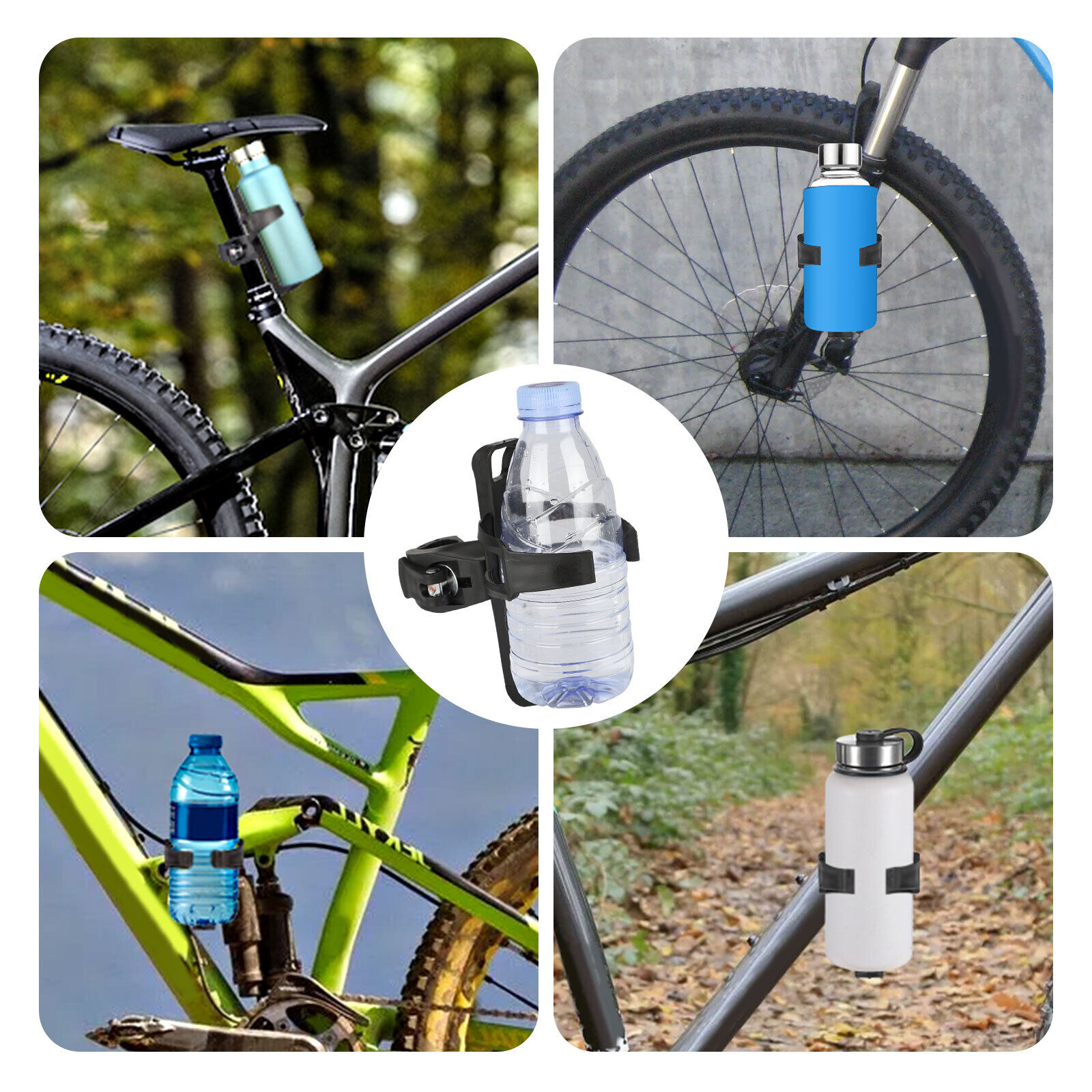 Bike Cup Holder Cycling Beverage Water Bottle Cage Mount Drink Bicycle Handlebar