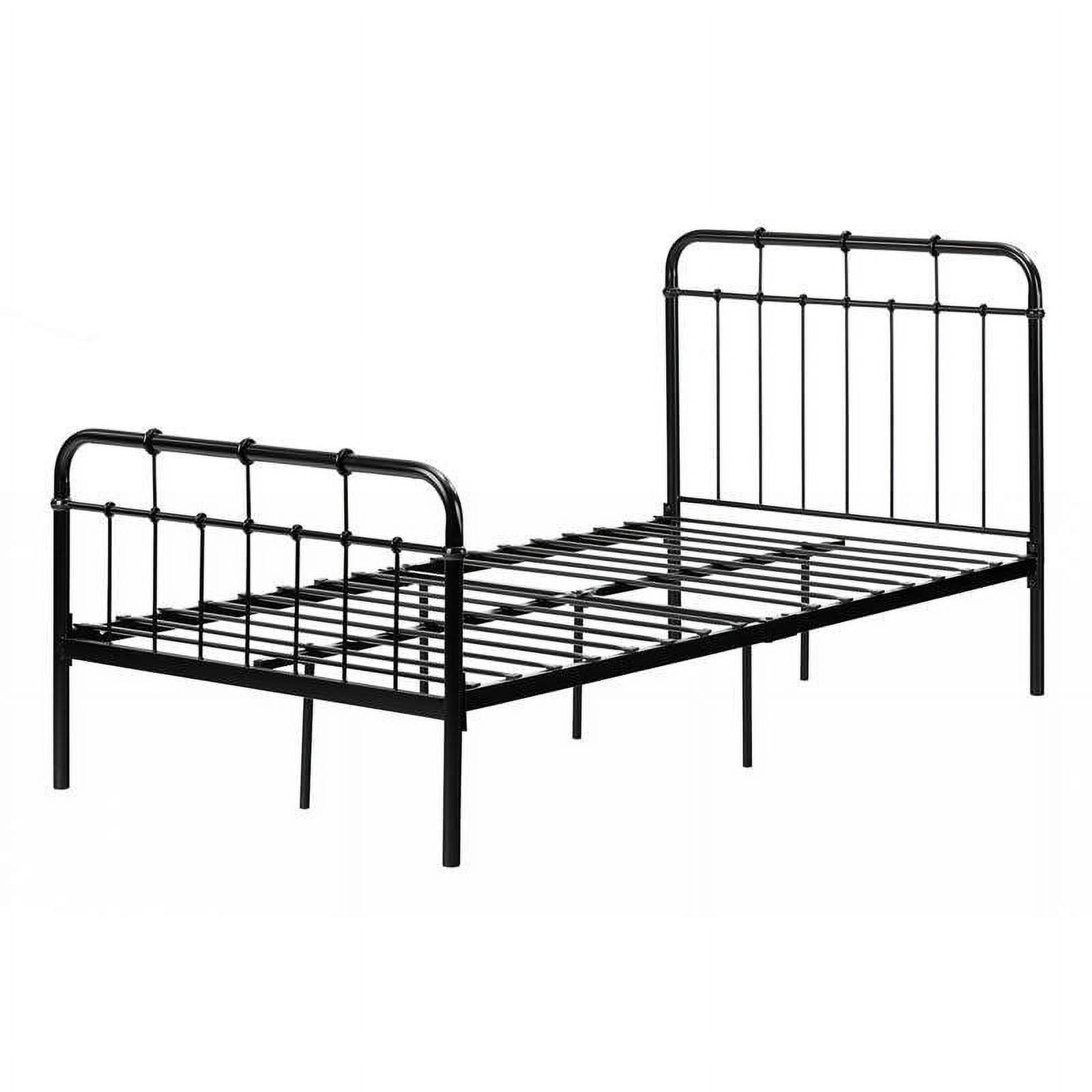Roseberry Kids Cotton Candy Twin Metal Complete Bed in Black