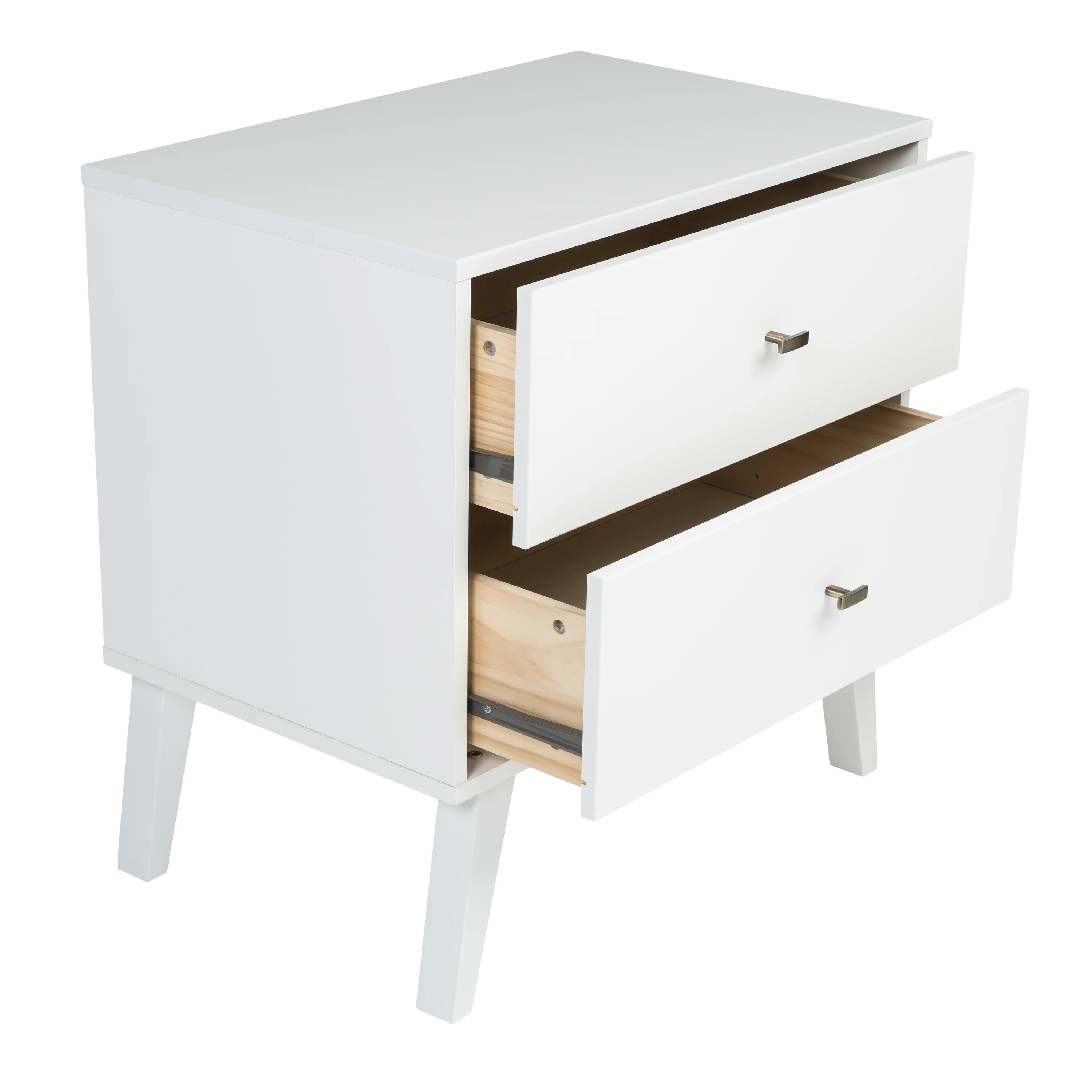 Prepac Milo Mid-Century Modern 2-Drawer Nightstand, 16