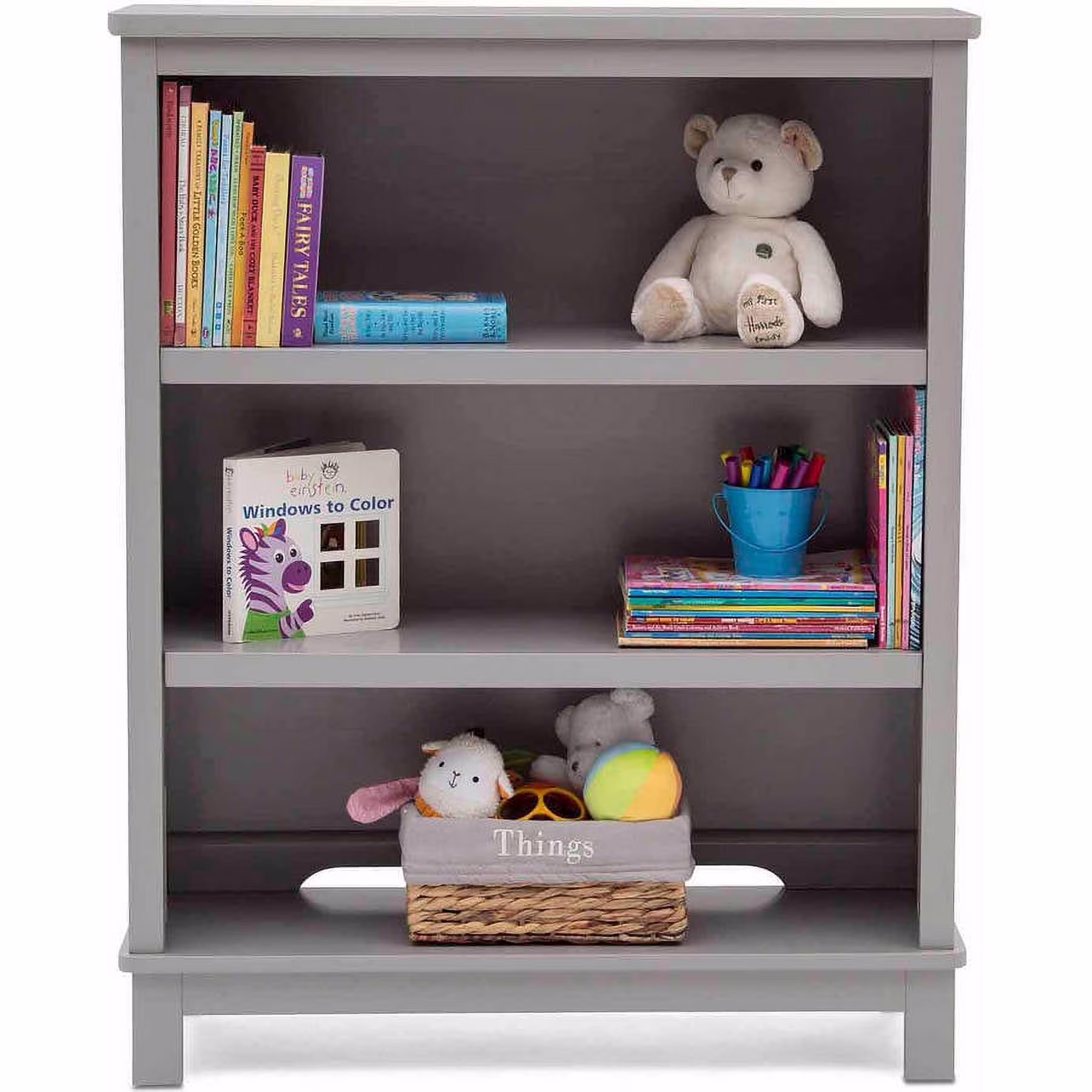 Delta Children Epic 3-Tier Kids Bookshelf, Greenguard Gold Certified, Grey