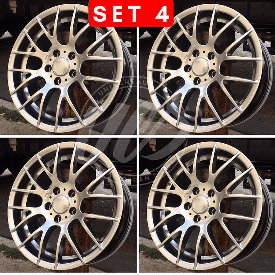 NEW 18 inch x 8 Alloy Wheels Rims Bolt Pattern 5x120 Hyper Silver +35 offset Set of 4