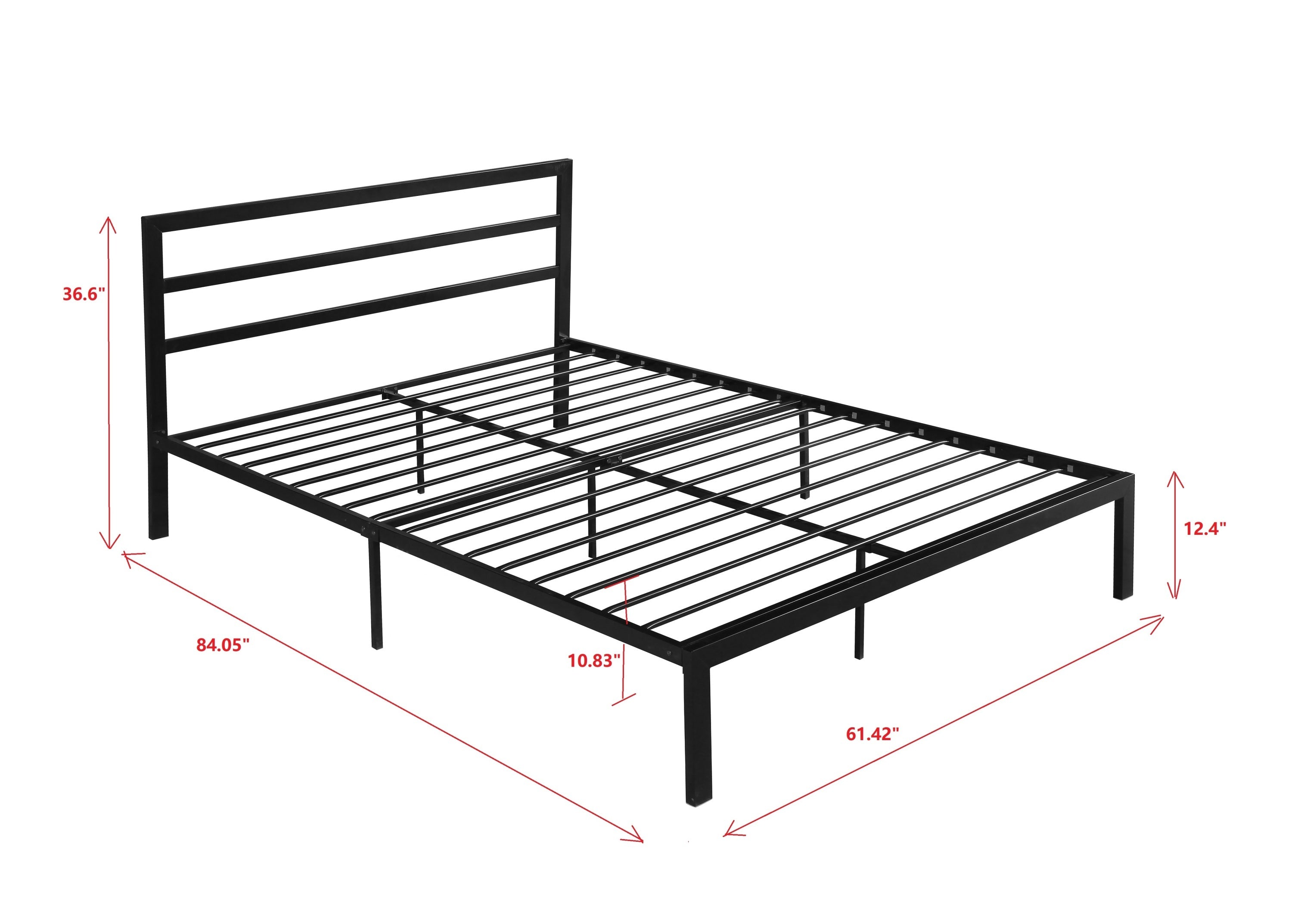 Royal Rest Black Metal Bed Frame