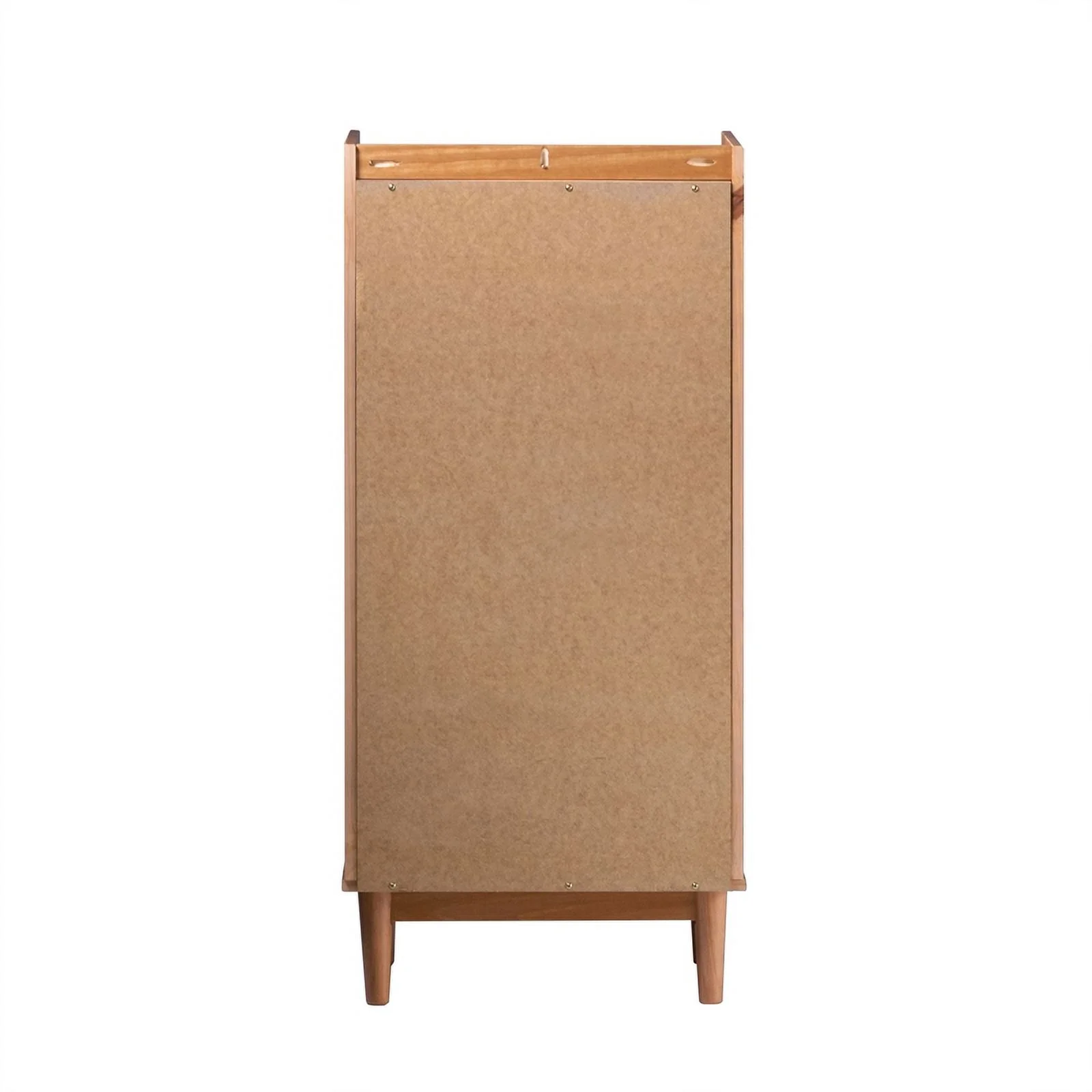 Pemberly Row 5-Drawer Solid Wood Tall Bedroom Chest Dresser - Caramel