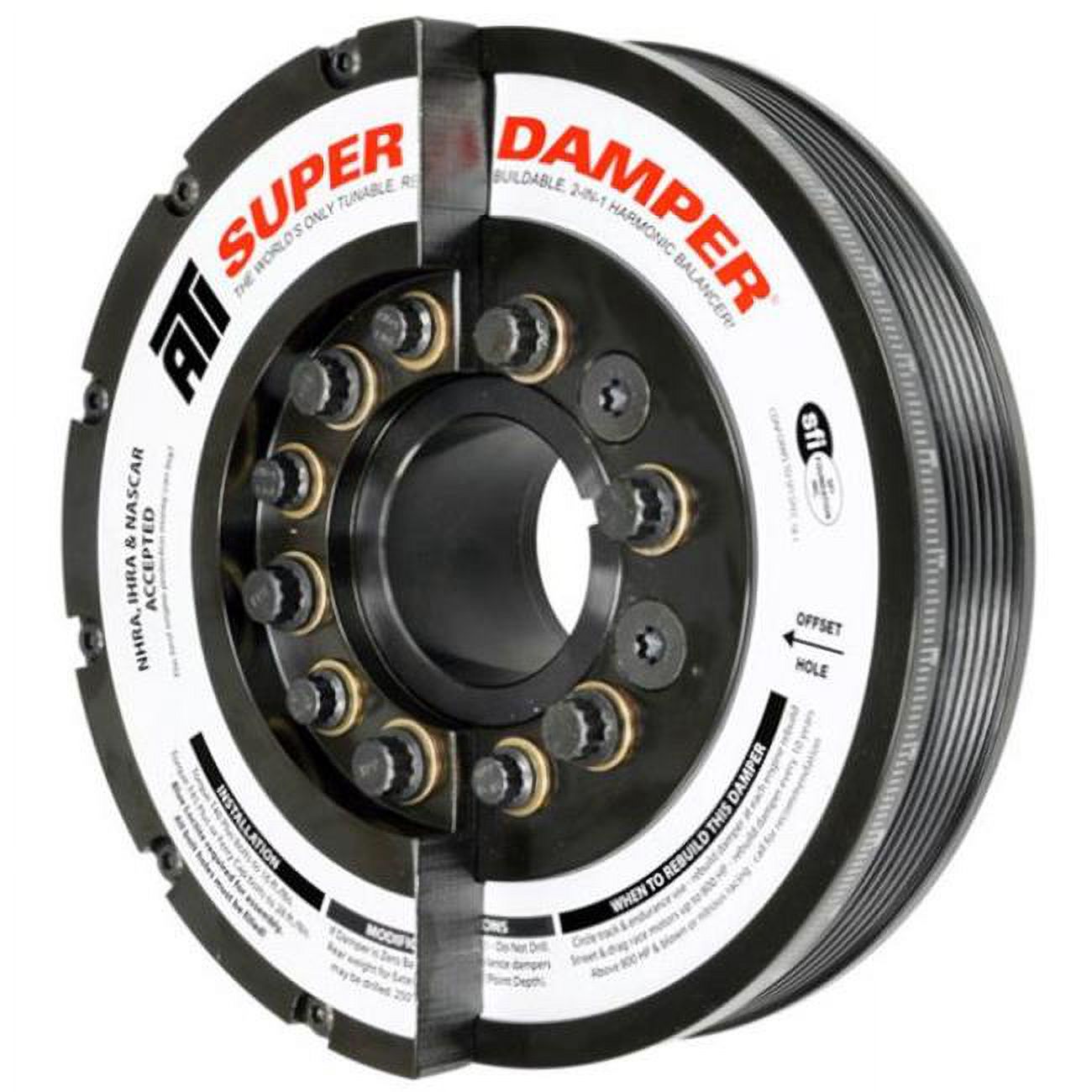 7.425 in. LML & LGH 6 Groove Steel Damper with 3 Ring for 2011 Plus Duramax Diesel