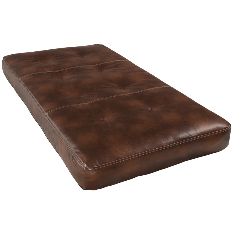 Kodiak Furniture Twin-size Tufted Fabric Daybed Mattress in Saddle Brown