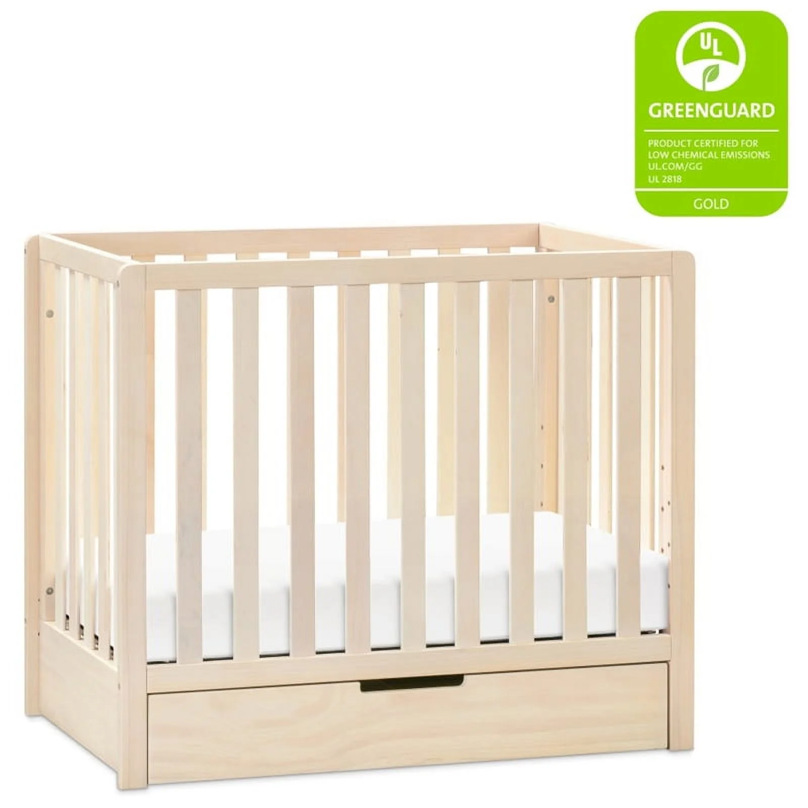 Carter's by DaVinci Colby 4-in-1 Convertible Mini Crib with Trundle in Washed Natural