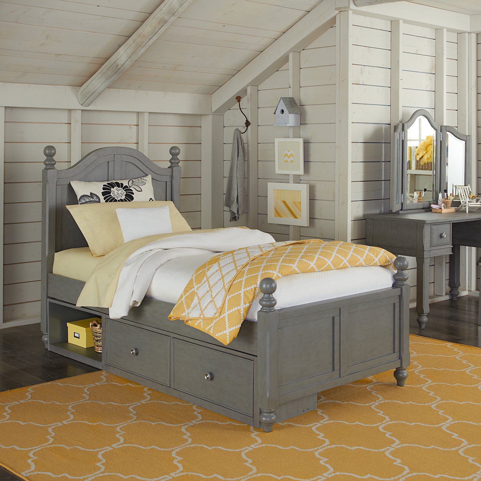 NE Kids Lake House Payton Twin Arch Bed in White