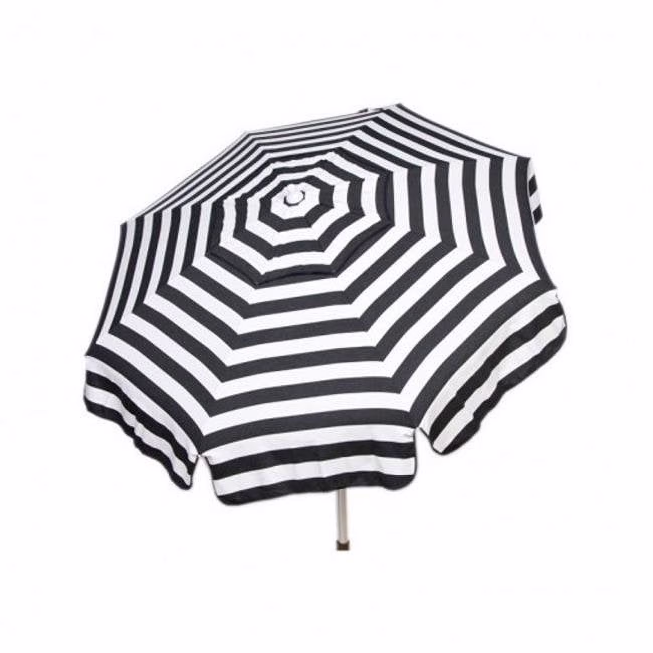 Heininger Holdings  Italian 6 ft. Umbrella Acrylic Stripes Black And White - Beach Pole