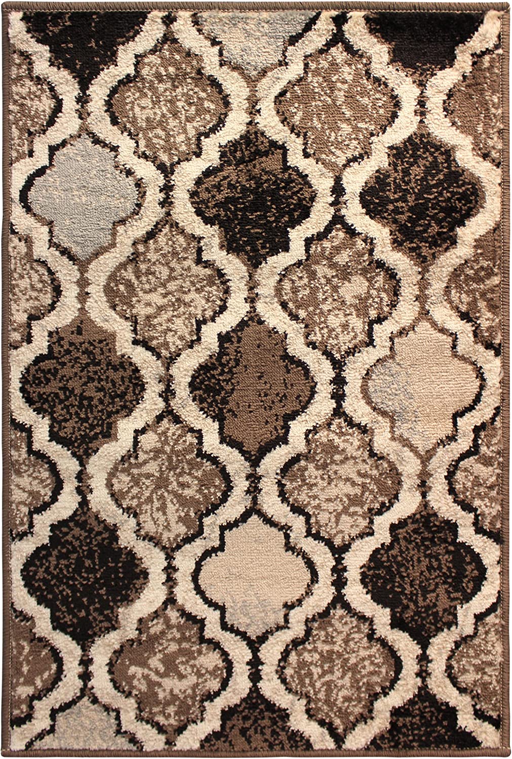 BNM Indoor Small Area Rug With Jute Backing, Perfect For Kitchen, Living Room Rugs For Home Décor, Dining Room Plush, Durable & Non-Slip, Viking Collection, 2' X 3', Ivory