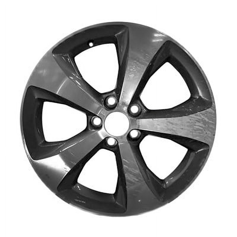 KAI 18 X 7 Reconditioned OEM Aluminum Alloy Wheel, Polished W/Dark Charcoal Metallic Accents, Fits 2019-2022 Jeep Cherokee