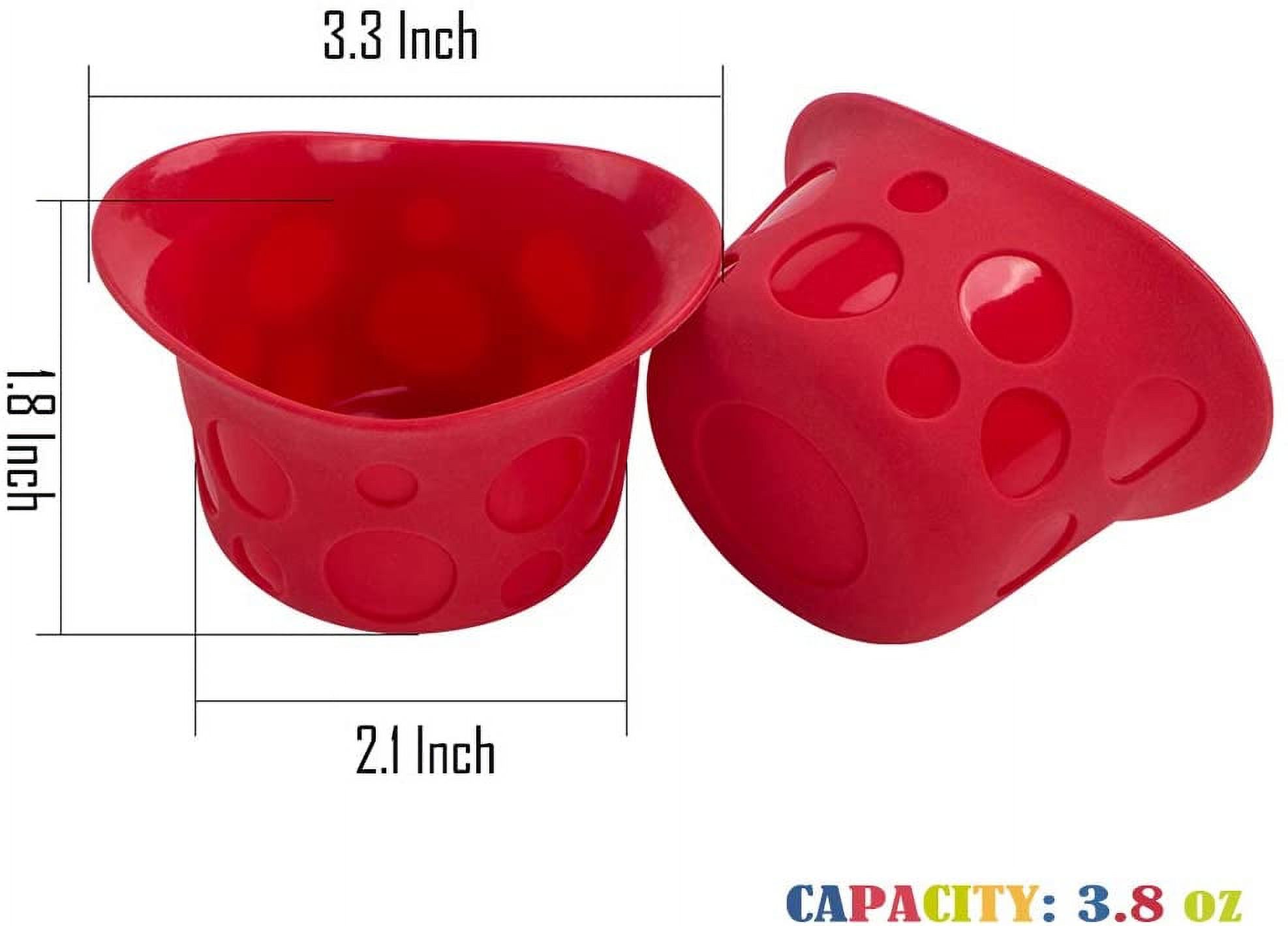 Webake Baking Cup Muffin Cupcake Liner Silicone Popover Pan Jelly Mold Dessert Tray Mini Caramel Pudding Cup 8 Pack