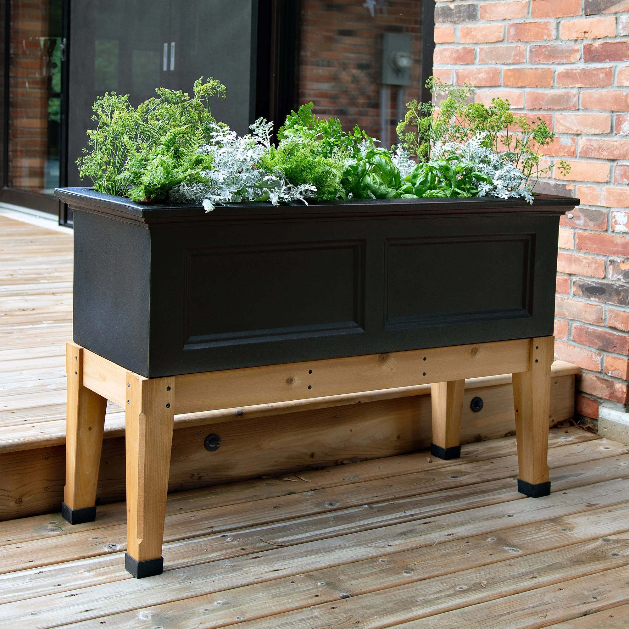 Fairfield 48in Elevated Garden Bed - Black