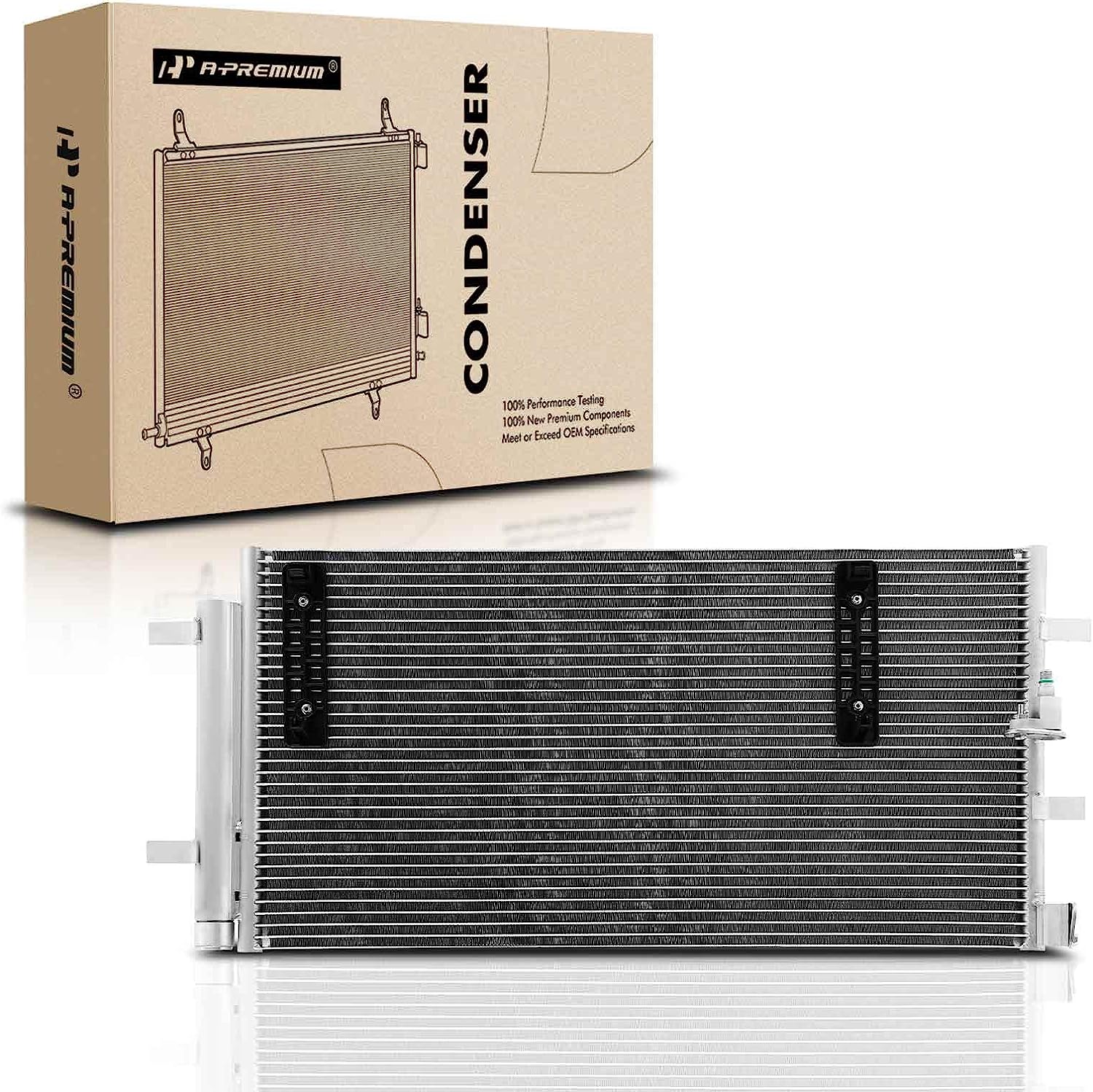 A-Premium Air Conditioning A/C Condenser Compatible with Audi A6 A7 Quattro 2012-2018, S6 S7 2013-2018, 2.0L 3.0L 4.0L, Replace# 3988, 4G0260403A
