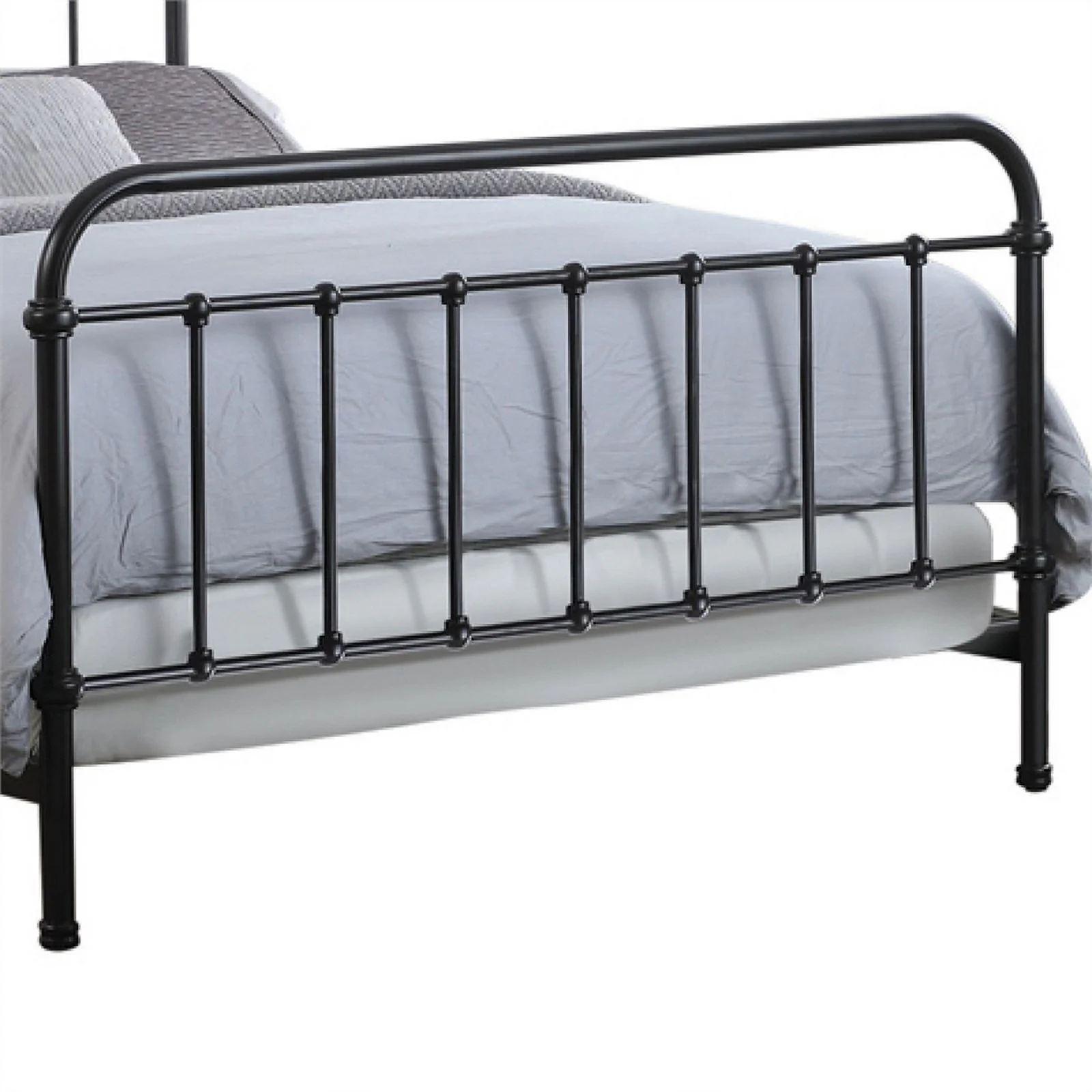 Benzara BM158056 Transitional Styled Metal Queen Bed, Bronze - 51.75 x 87.25 x 64.5 in.