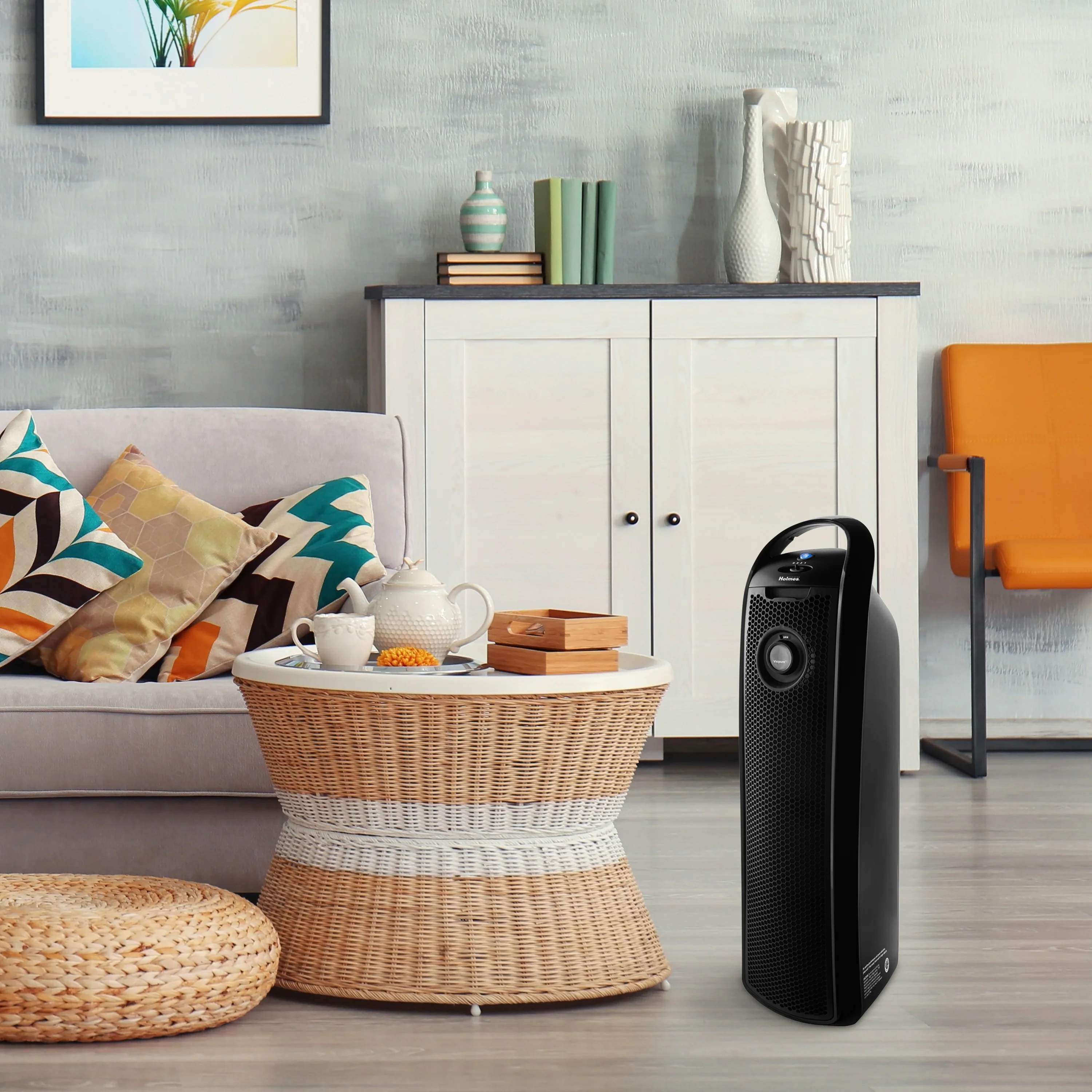 Holmes aer1 Tower True HEPA Air Purifier with Air Ionizer and Visipure Air Filter Viewing Window