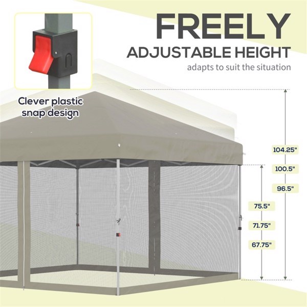 Beige Pop-Up Canopy Tent - Stay Cool & Protected