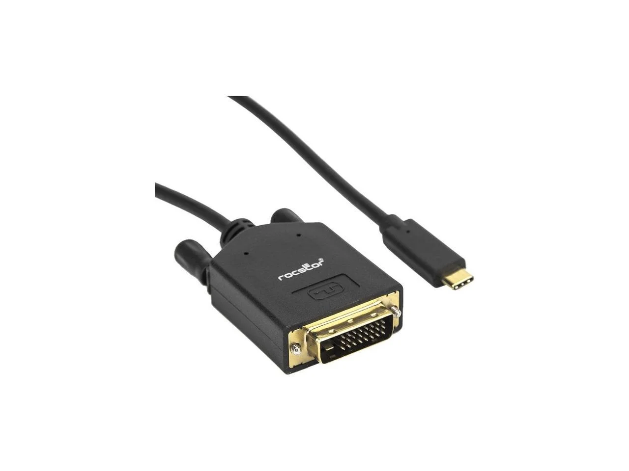 Rocstor Y10C205-B1 6Ft Usb-C To Dvi-D M/M Cable Dual Link 2560X1600 Sngl 1920X1200