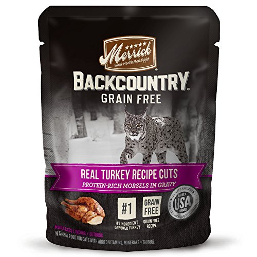 Merrick Backcountry Grain Free Real Meat Wet Cat Food Turkey 3 oz. Pouches (Case of 24)