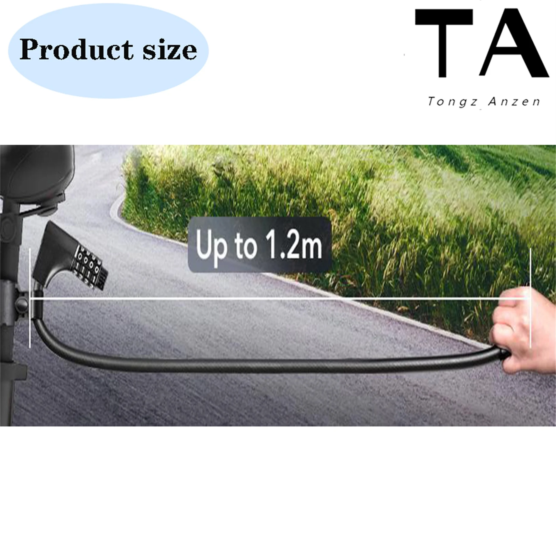 Bike Lock Cable with Combination & Key