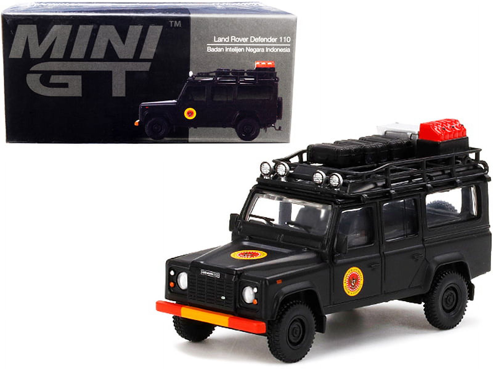 Land Rover Defender 110 RHD (Right Hand Drive) Black Badan Intelijen Negara Indonesia EMS Exclusive 1/64 Diecast Model Car by True Scale Miniatures