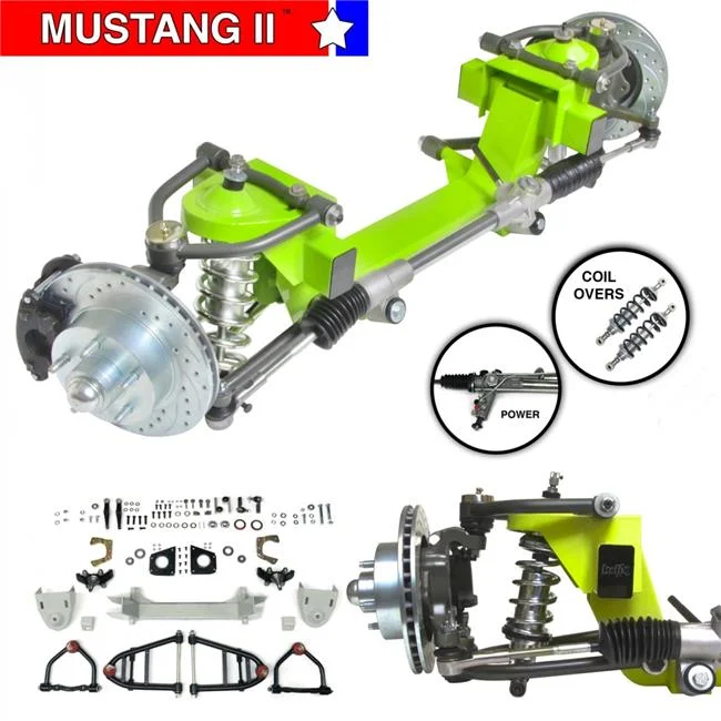 Helix Suspension Brakes & Steering  37-38 Terraplane Car Mustang II IFS Coilover 2 in. Drop 5 x 5.5 Power Left Hand Drive Rack