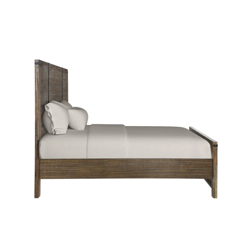 New Classic Furniture Galleon Traditional Wood Queen Bed in Walnut