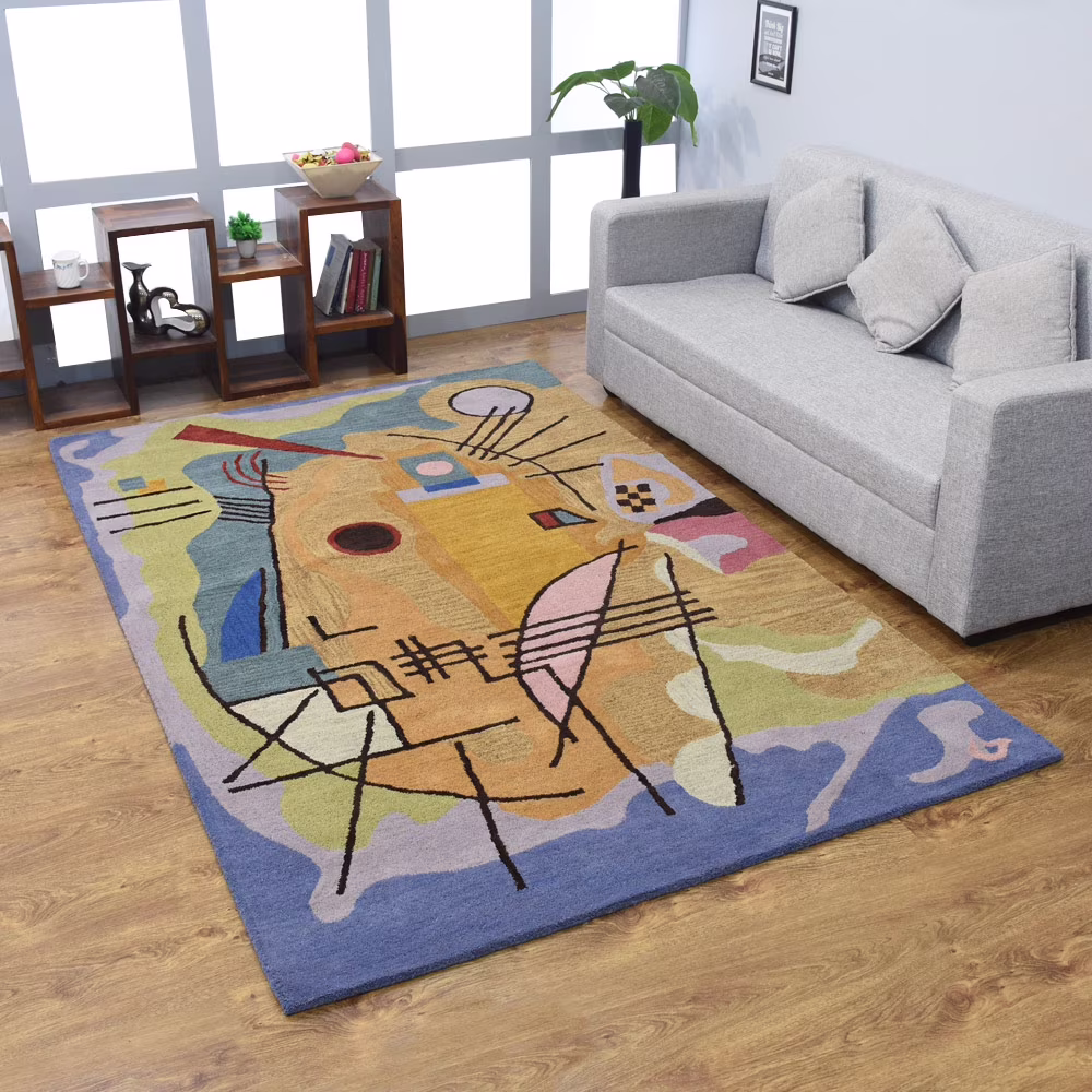 Rugsotic Carpets Hand Tufted Wool 8'x10' Area Rug Geometric Multicolor K00S16