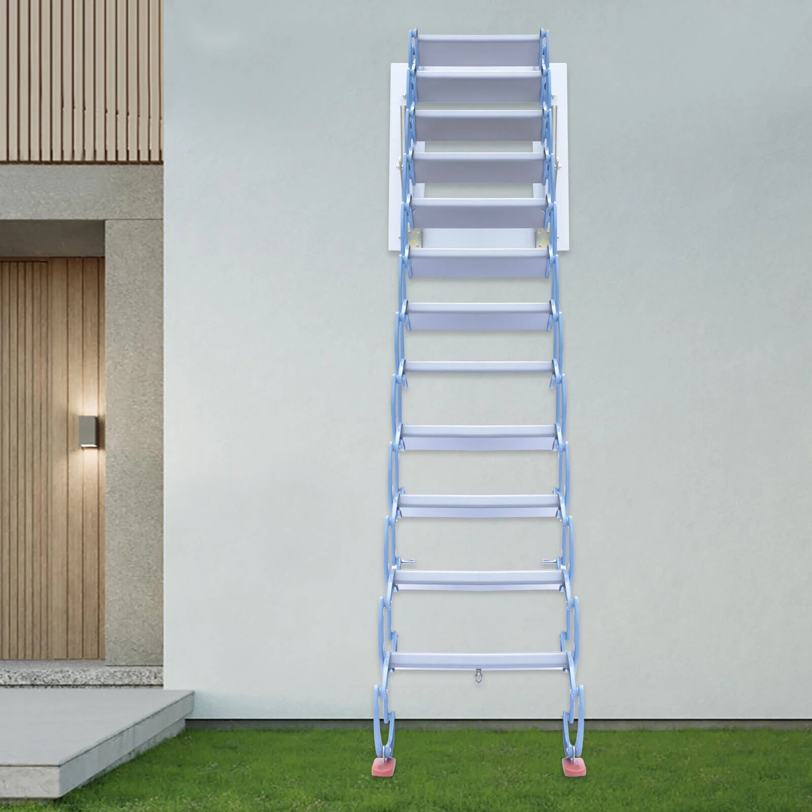 Attic Ladder Loft Stairs Steps Ladder Folding Pull Down Stairs 12.5ft Height