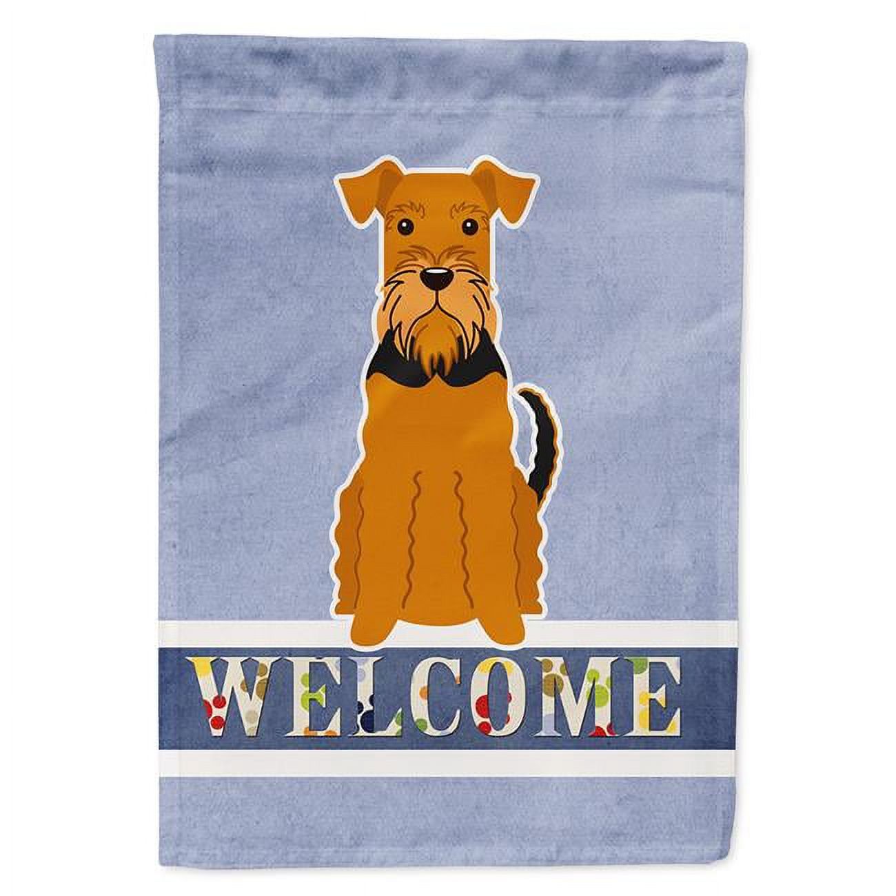 Airedale Welcome Flag Canvas House Size