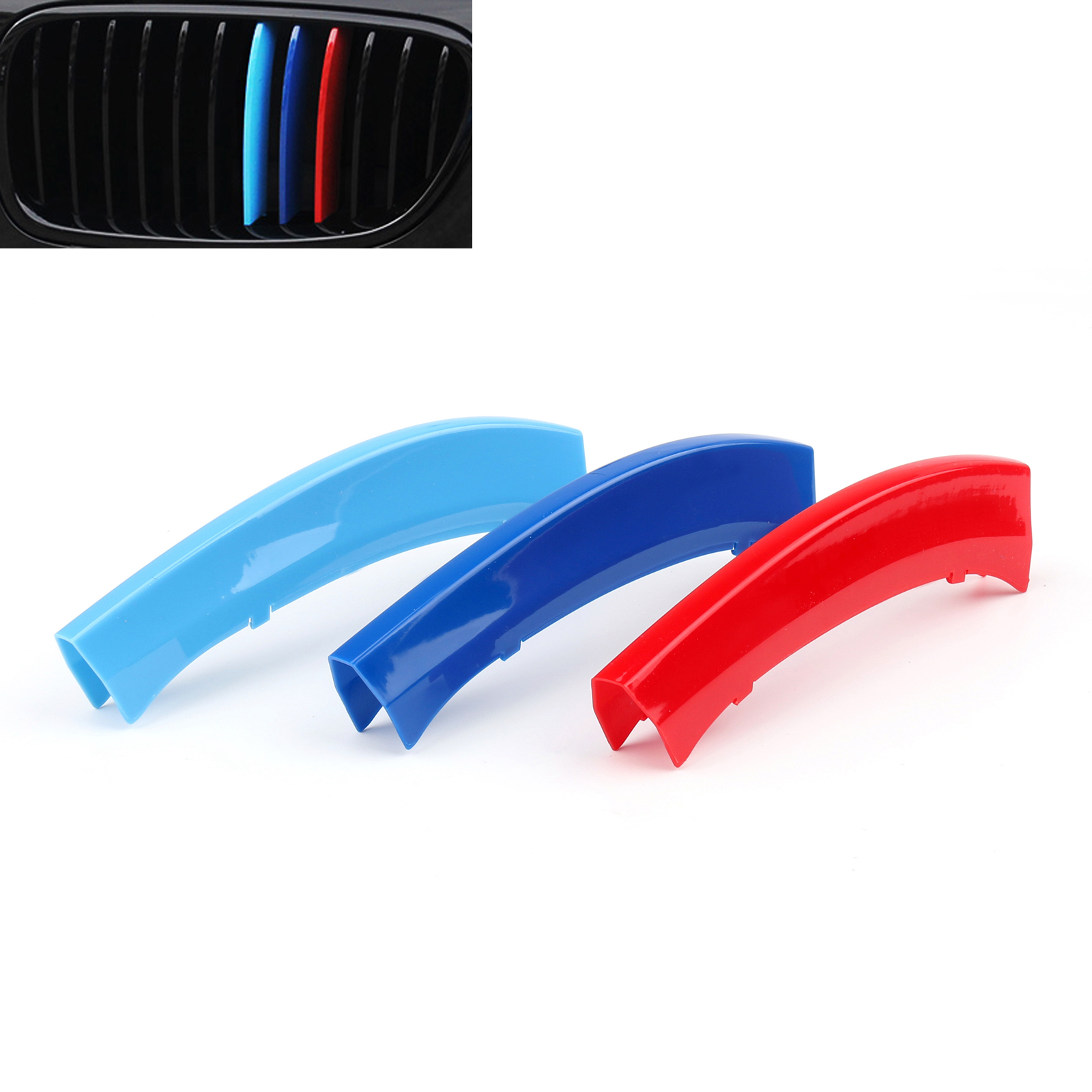 Motor Genic M Sport Kidney Grill 3 Colour Cover Strip For BMW X3 11-17 X4 2014 Cap Clip