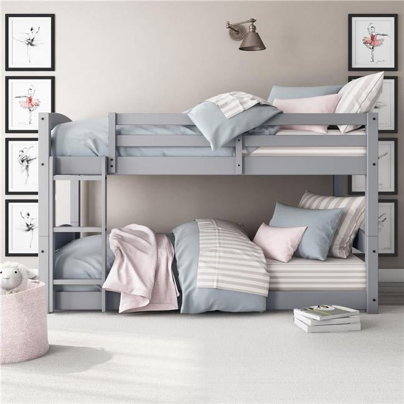 Dorel Living Sierra Twin Bunk Bed in Black