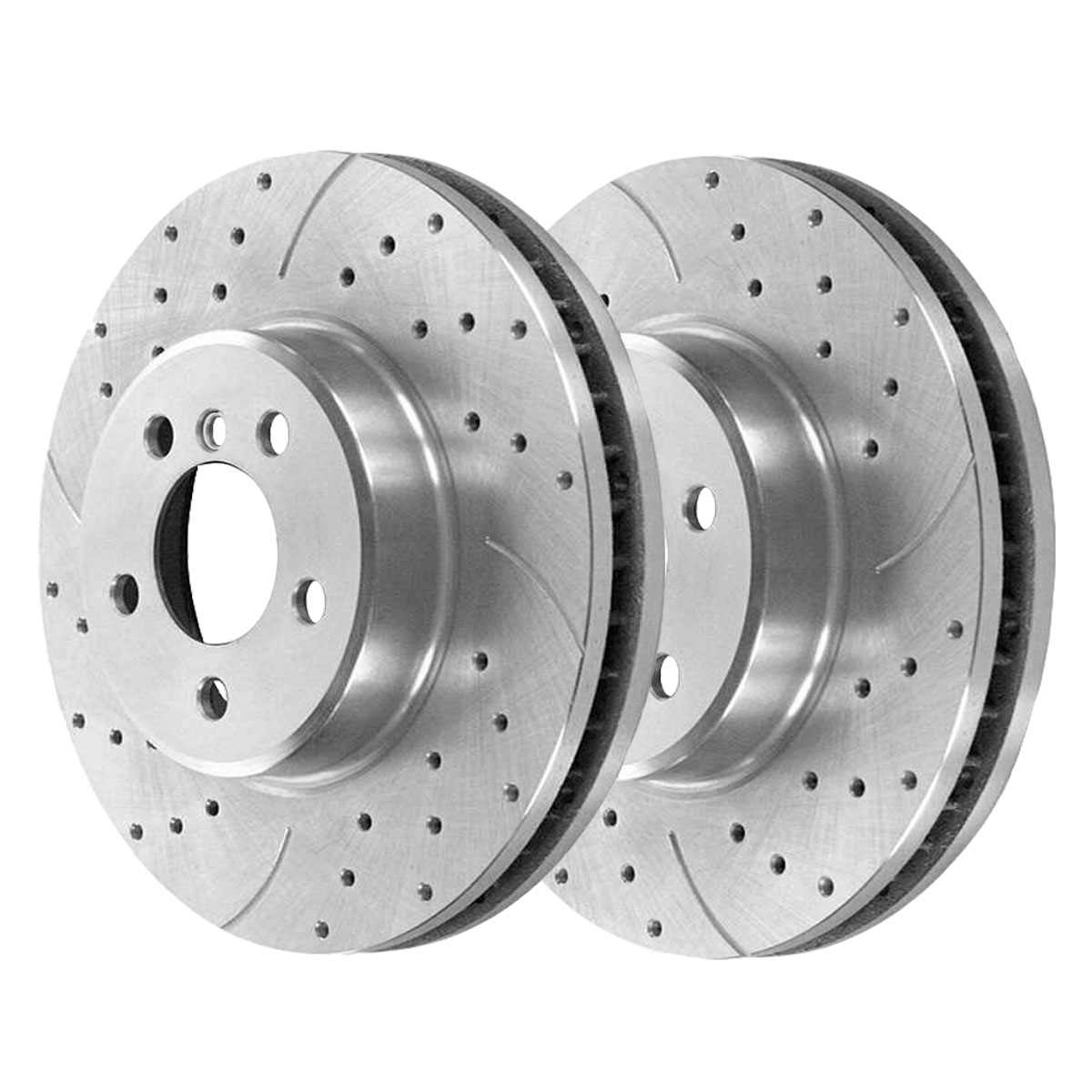 AutoShack Front Wheel Bearing Hubs Drilled Slotted Rotors Silver Ceramic Pads Kit Driver and Passenger Side Replacement for BMW 320i 325Ci 325i Z3 328i 2000 328Ci 323i 323Ci 2003-2008 Z4 RWD RHBBK0361